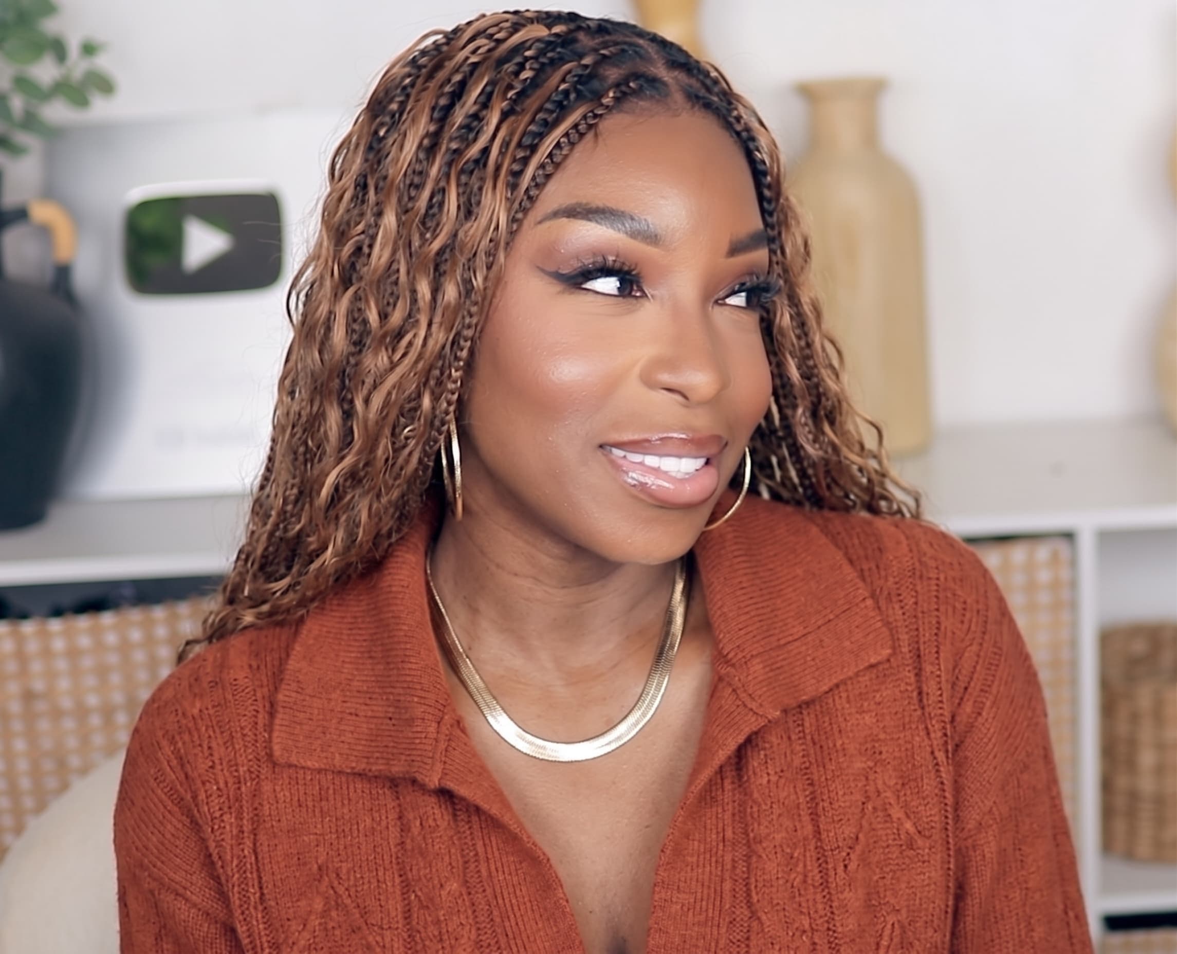 Kiki - 24" Pre Bleached Human Hair Lace Base Swiss HD Full Lace Human Hair Curls Boho Box Braided Wig