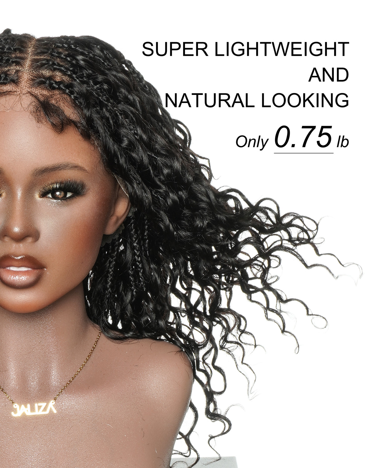 Nami - 100% Human Hair Drawstring Cap Swiss HD Full Lace Water Wave Boho Box Braided Wig Pre Cut & Pre Bleached & Pre Plucked