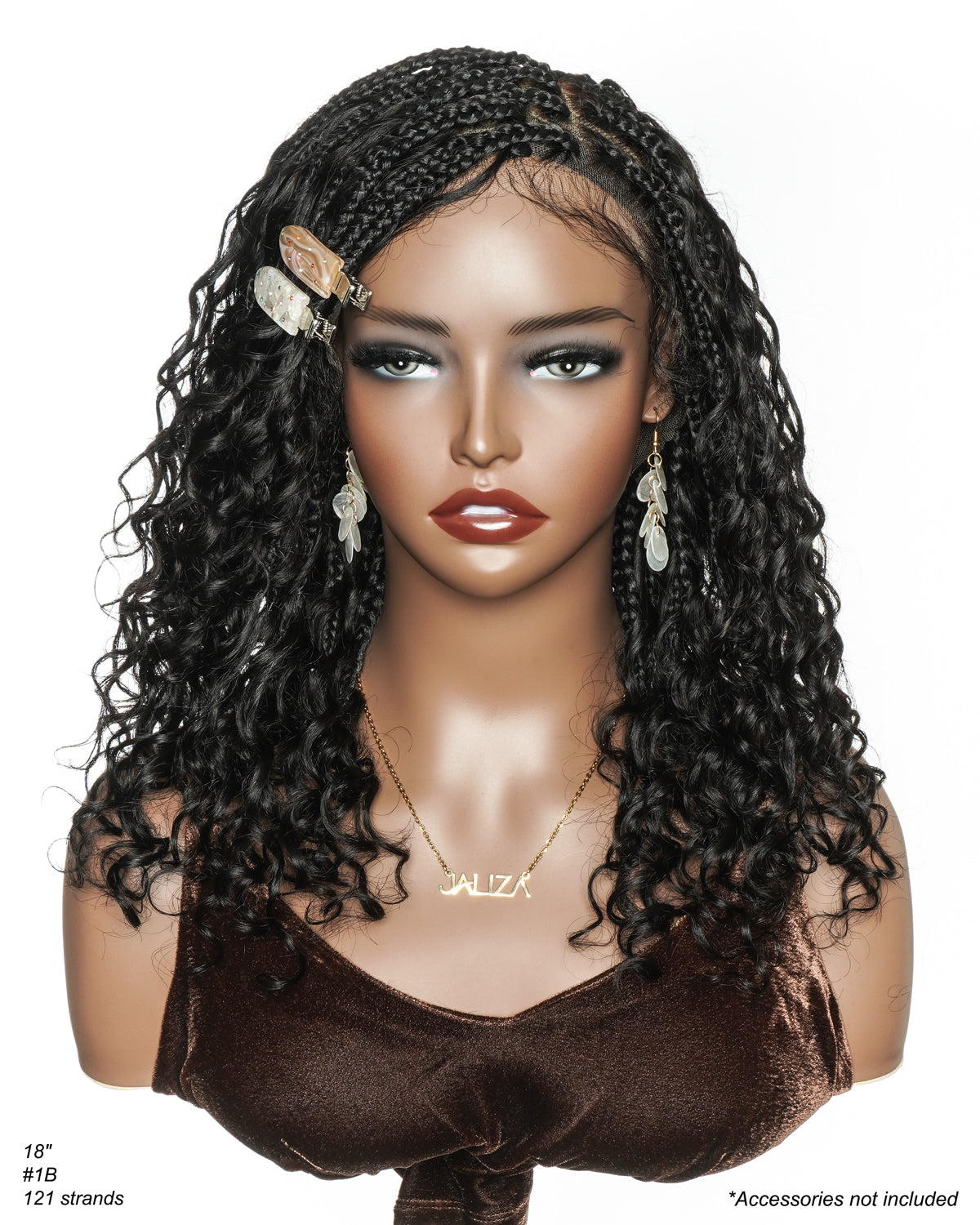 Lumina - 18" Piano Color Swiss HD Full Lace Human Hair Boho Braided Wig