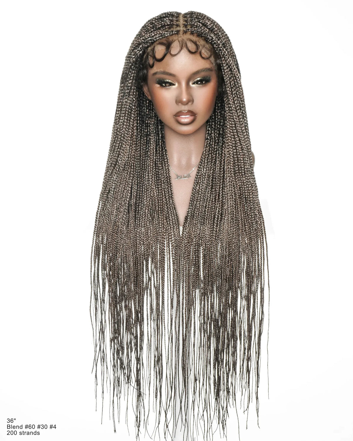 Micro Box Knotless Braided Wig 36" 200 Strands