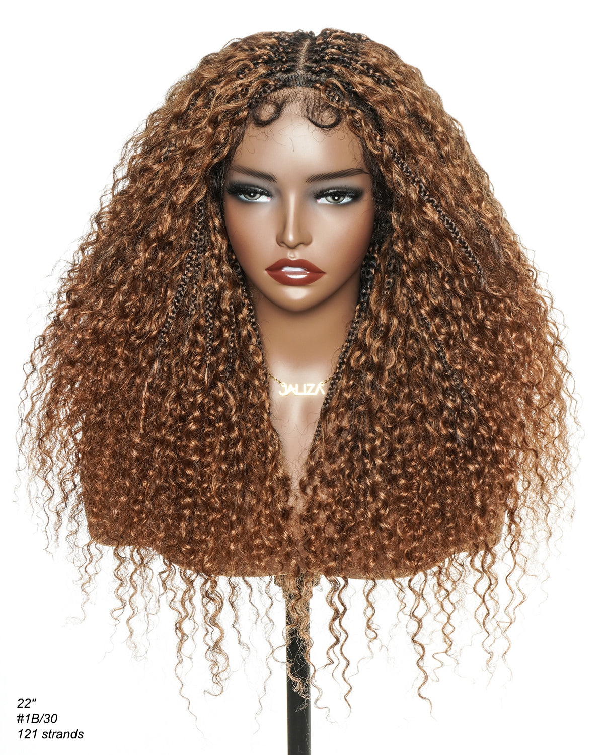 Lulu - Small Head Friendly Glueless Curly Boho Braided Wig (Small Cap Size for Petite Head)