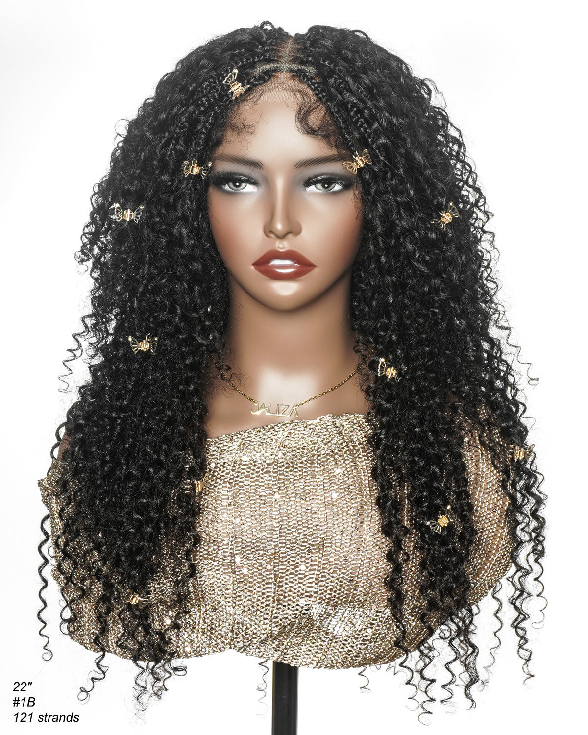 Lulu - Small Head Friendly Glueless Curly Boho Braided Wig (Small Cap Size for Petite Head)