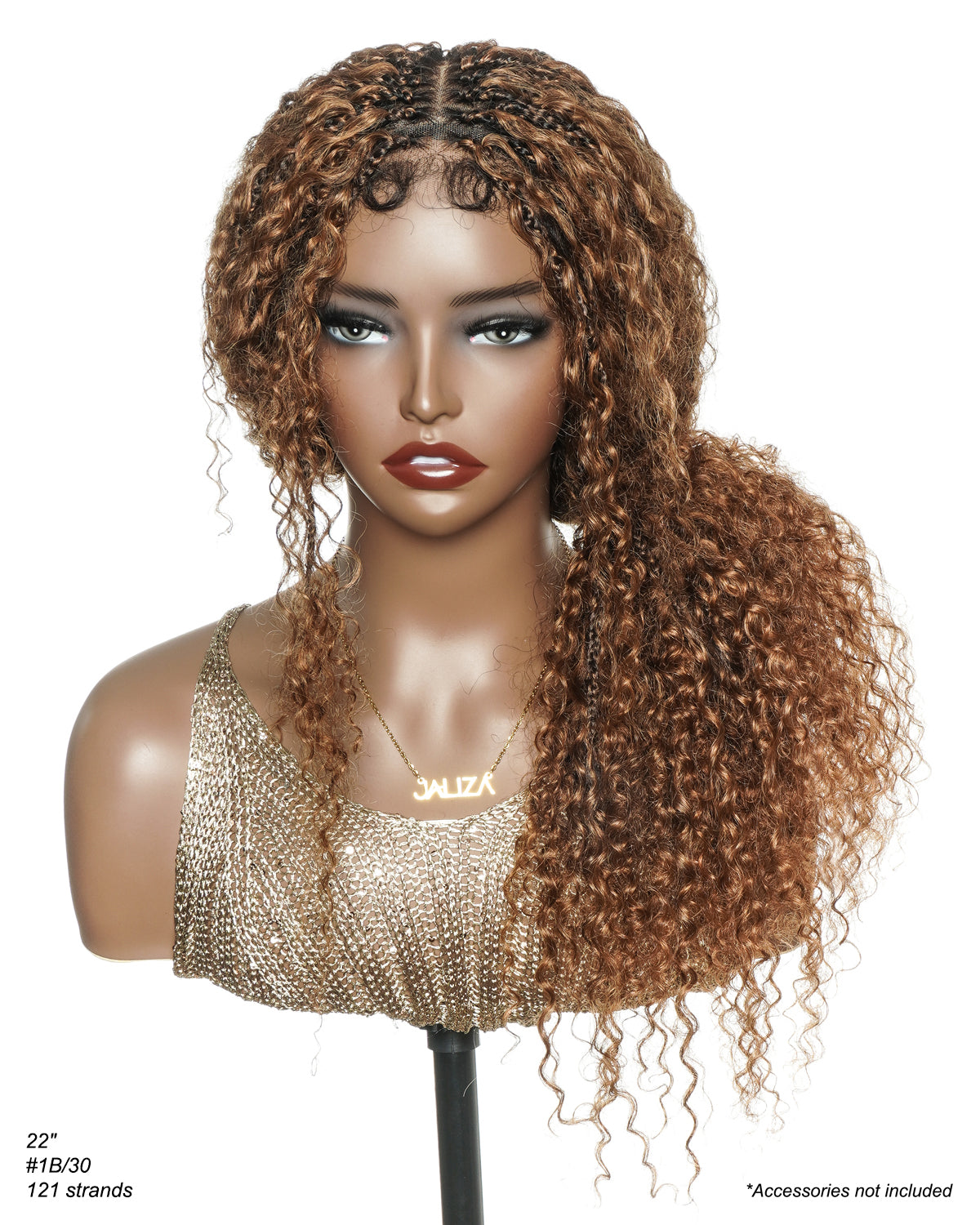 Lulu - Small Head Friendly Glueless Curly Boho Braided Wig (Small Cap Size for Petite Head)