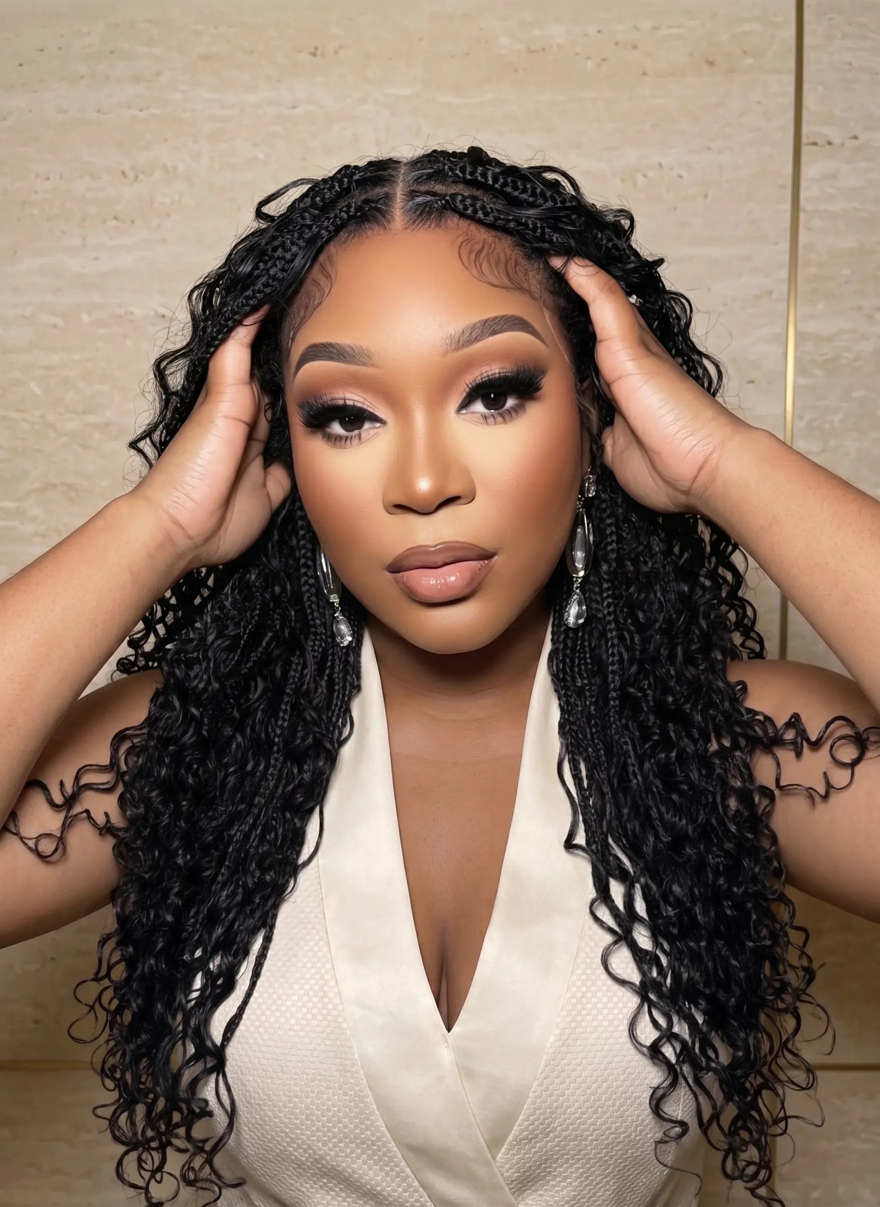 Essential Choice - Small Head Exclusive Boho Braided Wig (Small Cap Size for Petite Head)