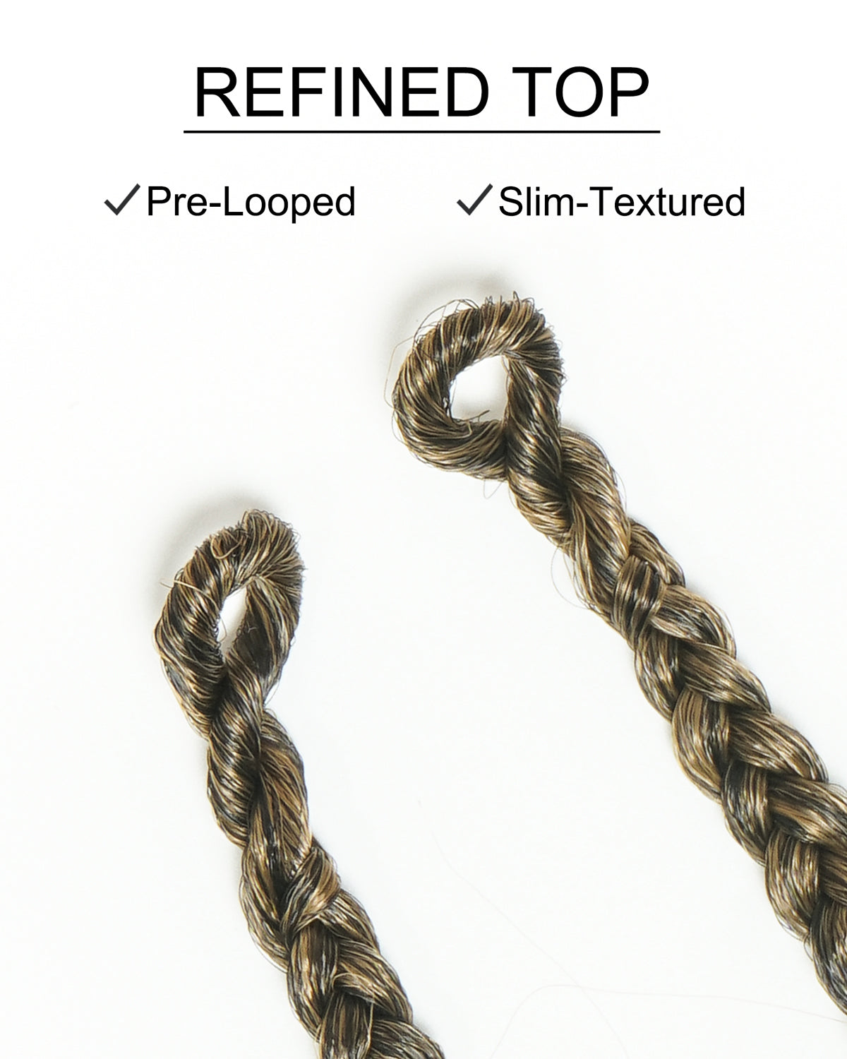 30" Pre Looped Human Hair Crochet Boho Braids 90 Strands/Pack (6 Boho Curls)