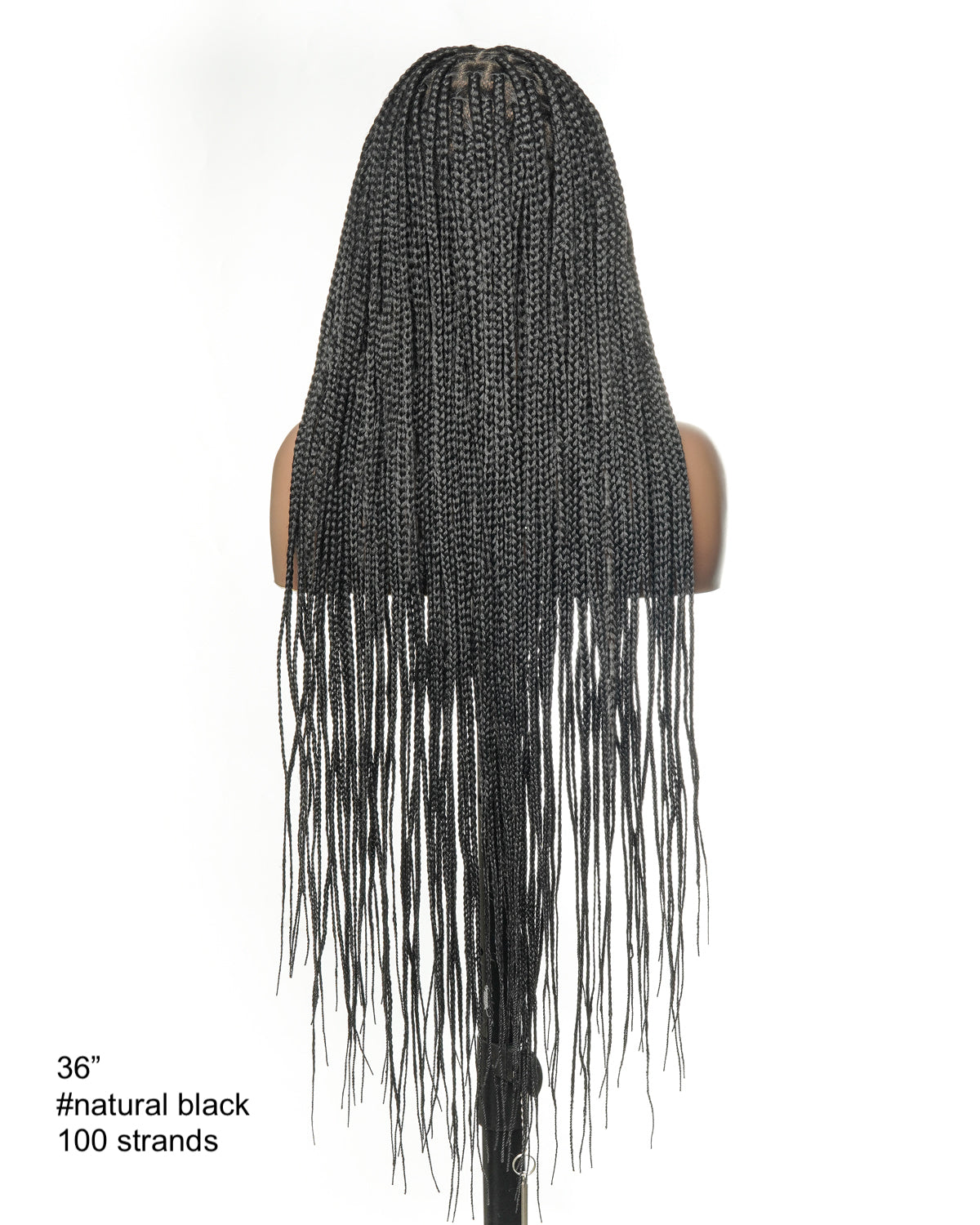 Kora - Pre Bleached Human Hair Lace Lightweight Knotless Swiss HD Lace Box Braided Wig 100 Strands