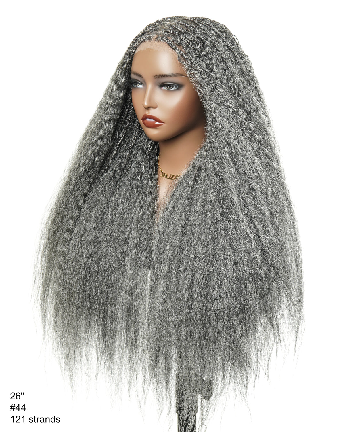 Makeda - Kinky Straight Virgin Human Hair Ultra Full Boho Box Braided Wig
