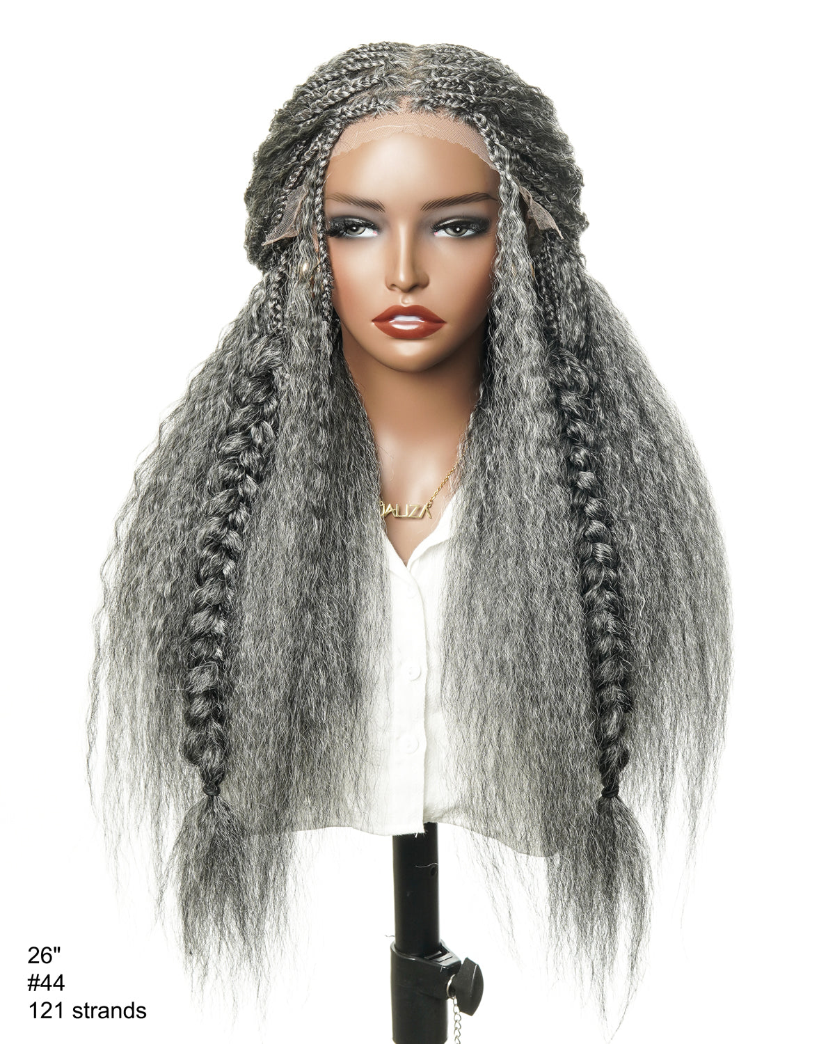 Makeda - Kinky Straight Virgin Human Hair Ultra Full Boho Box Braided Wig