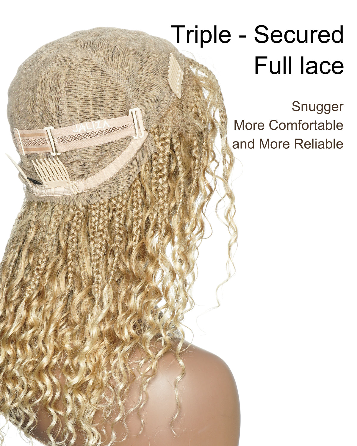 Lumina - 18" Piano Color Swiss HD Full Lace Human Hair Boho Braided Wig