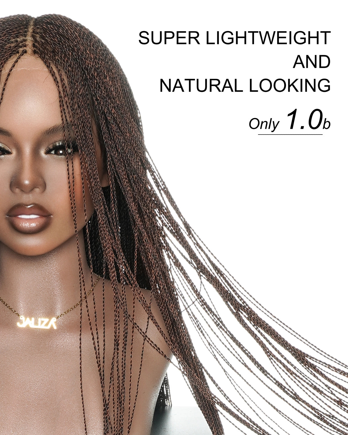 Mica - Micro Senegalese Twist Pre Bleached Swiss HD Full Lace Knotless Braids Wig 799 Strands
