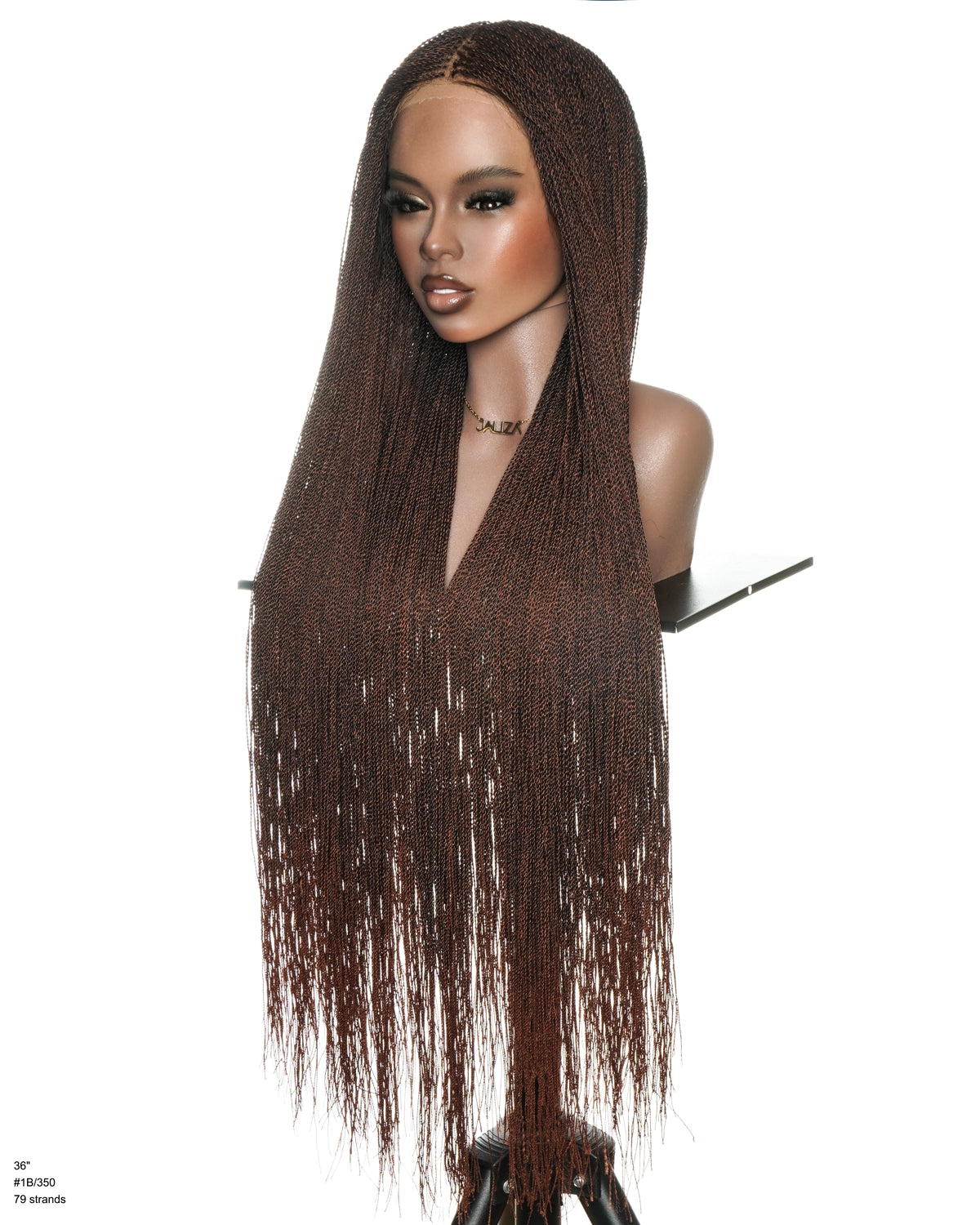 Mica - Micro Senegalese Twist Pre Bleached Swiss HD Full Lace Knotless Braids Wig 799 Strands