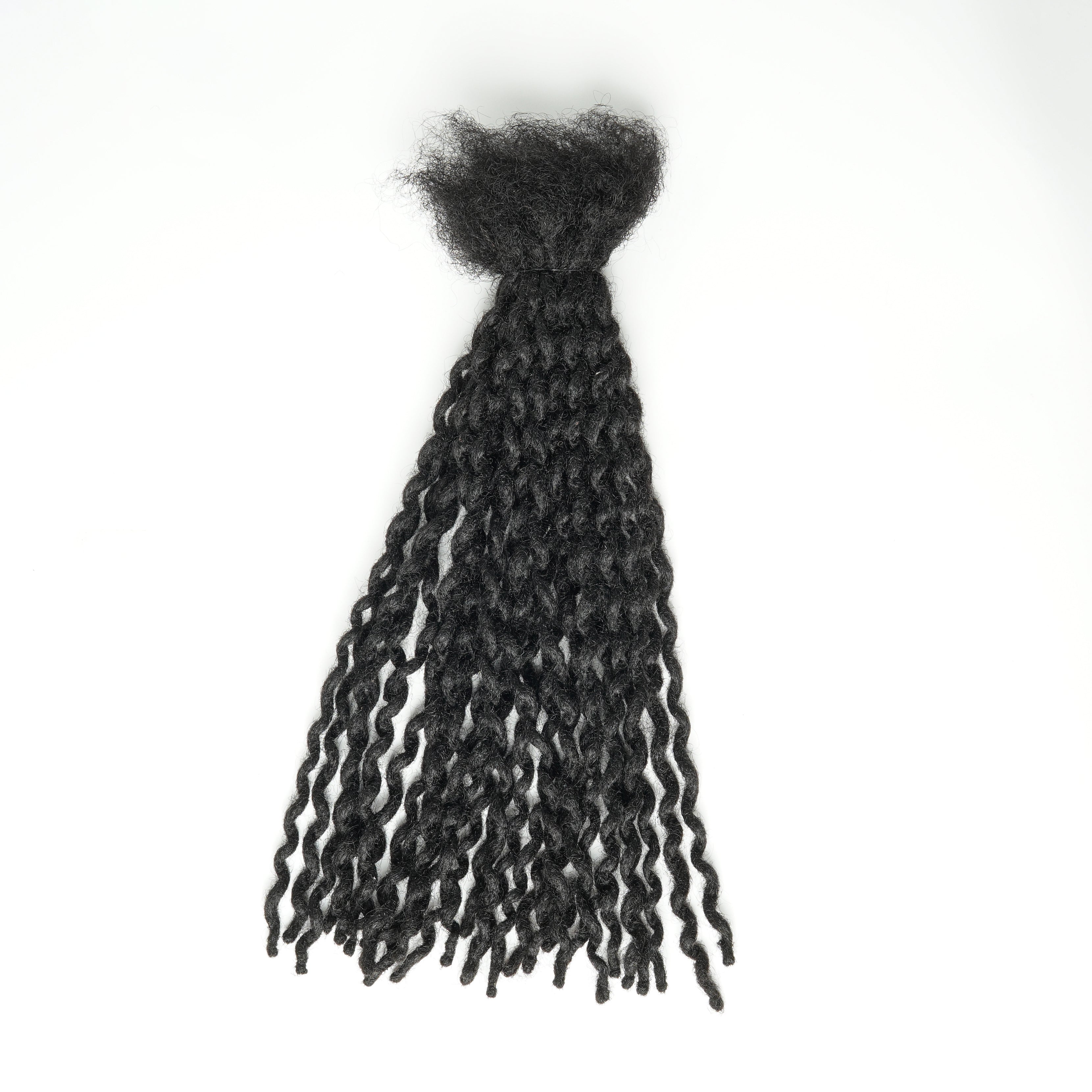 100% Human Hair Locs Extensions Handmade XSmall Width (0.4cm) 30 LOCS/Bundle