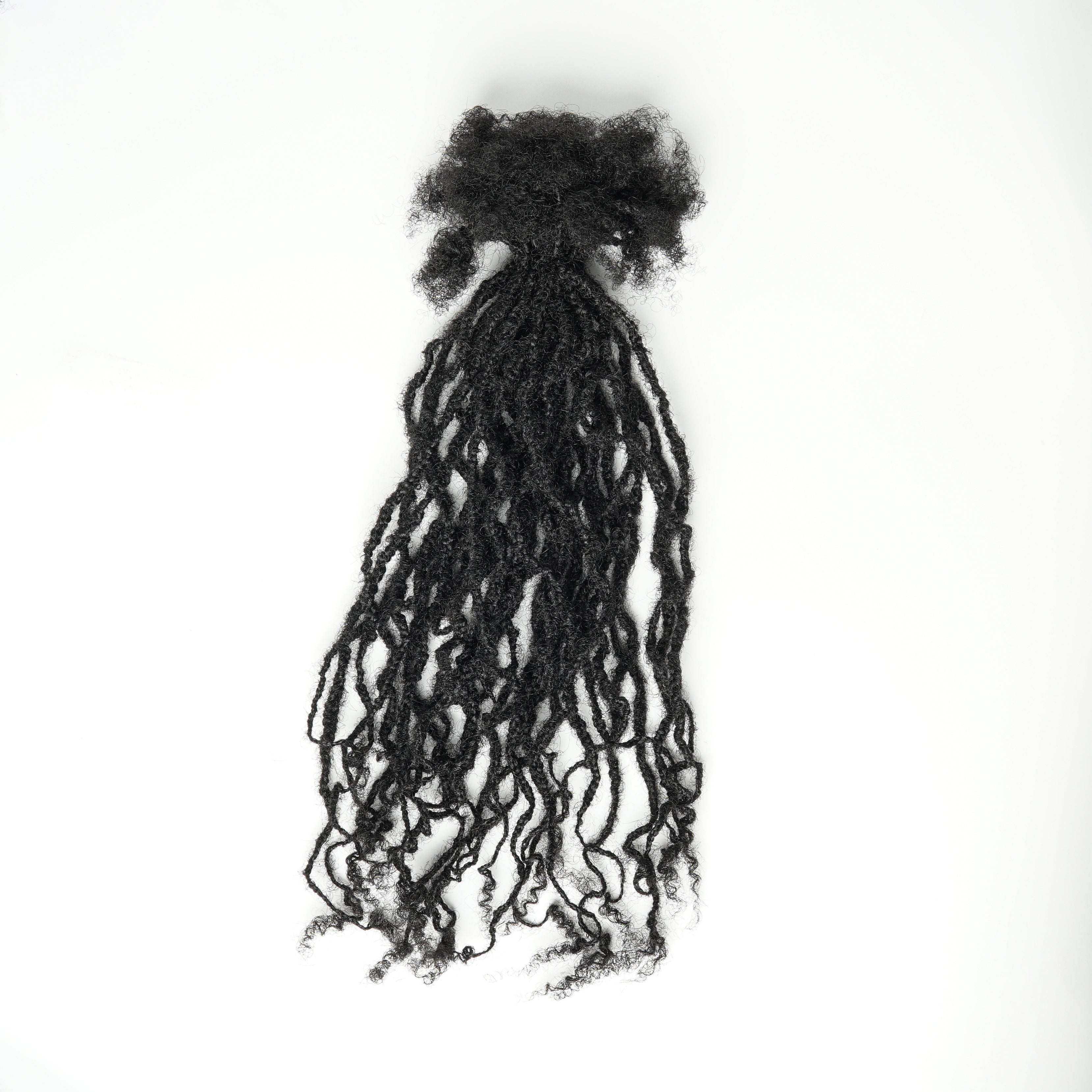 100% Human Hair Locs Extensions Handmade XSmall Width (0.4cm) 30 LOCS/Bundle