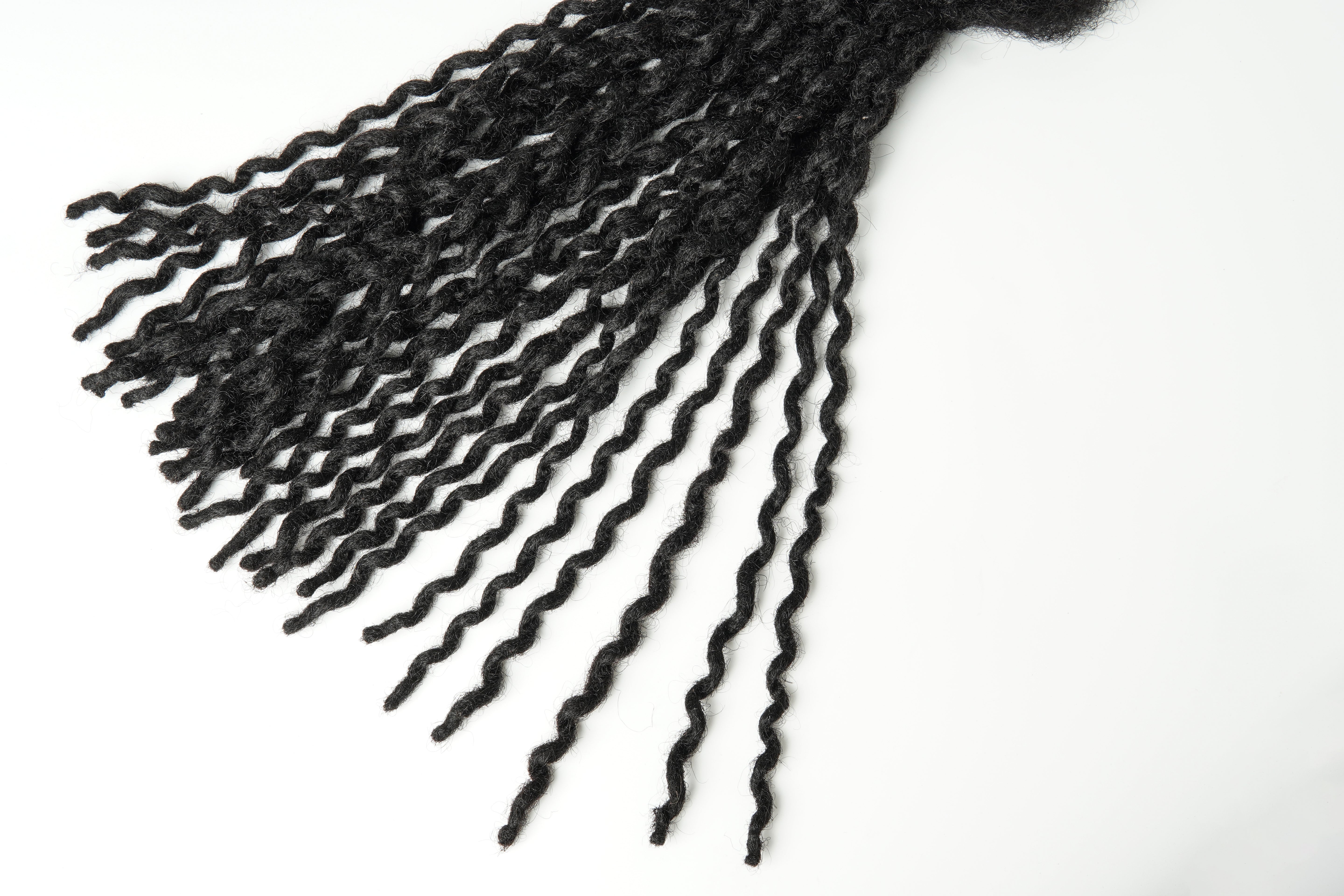 100% Human Hair Locs Extensions Handmade XSmall Width (0.4cm) 30 LOCS/Bundle