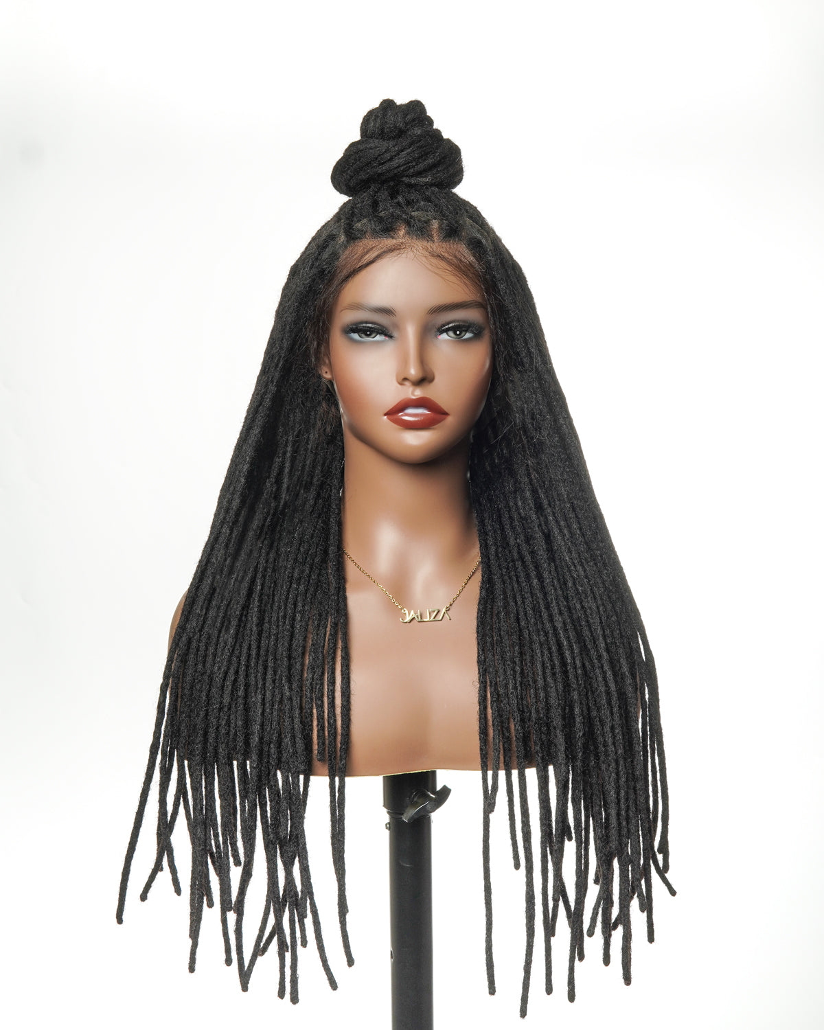 100% Human Hair Dreadlock Pre Bleached HD Full Lace Wig 100 Strands