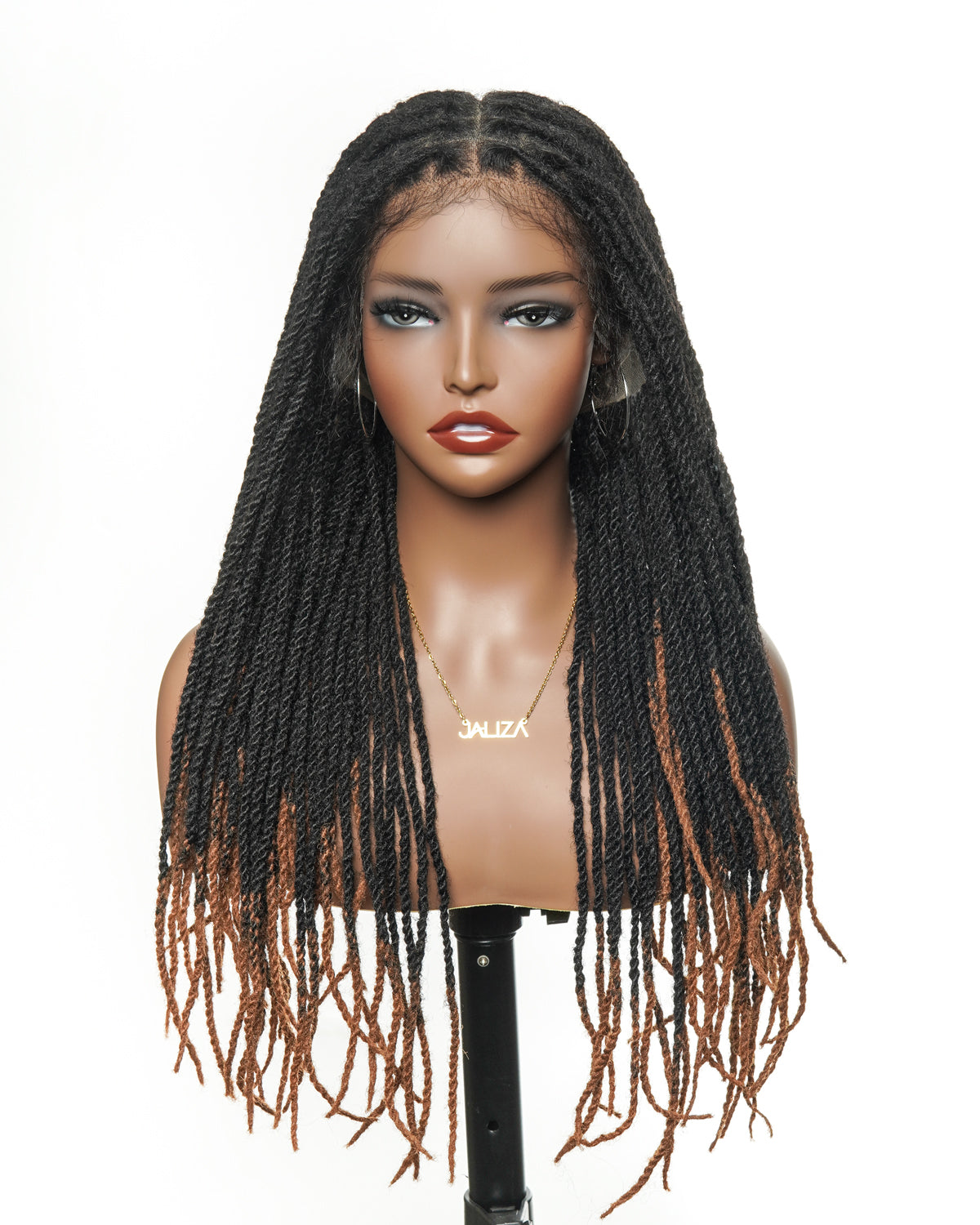 24" 100% Human Hair HD Full Lace Twist Dreadlock Wig