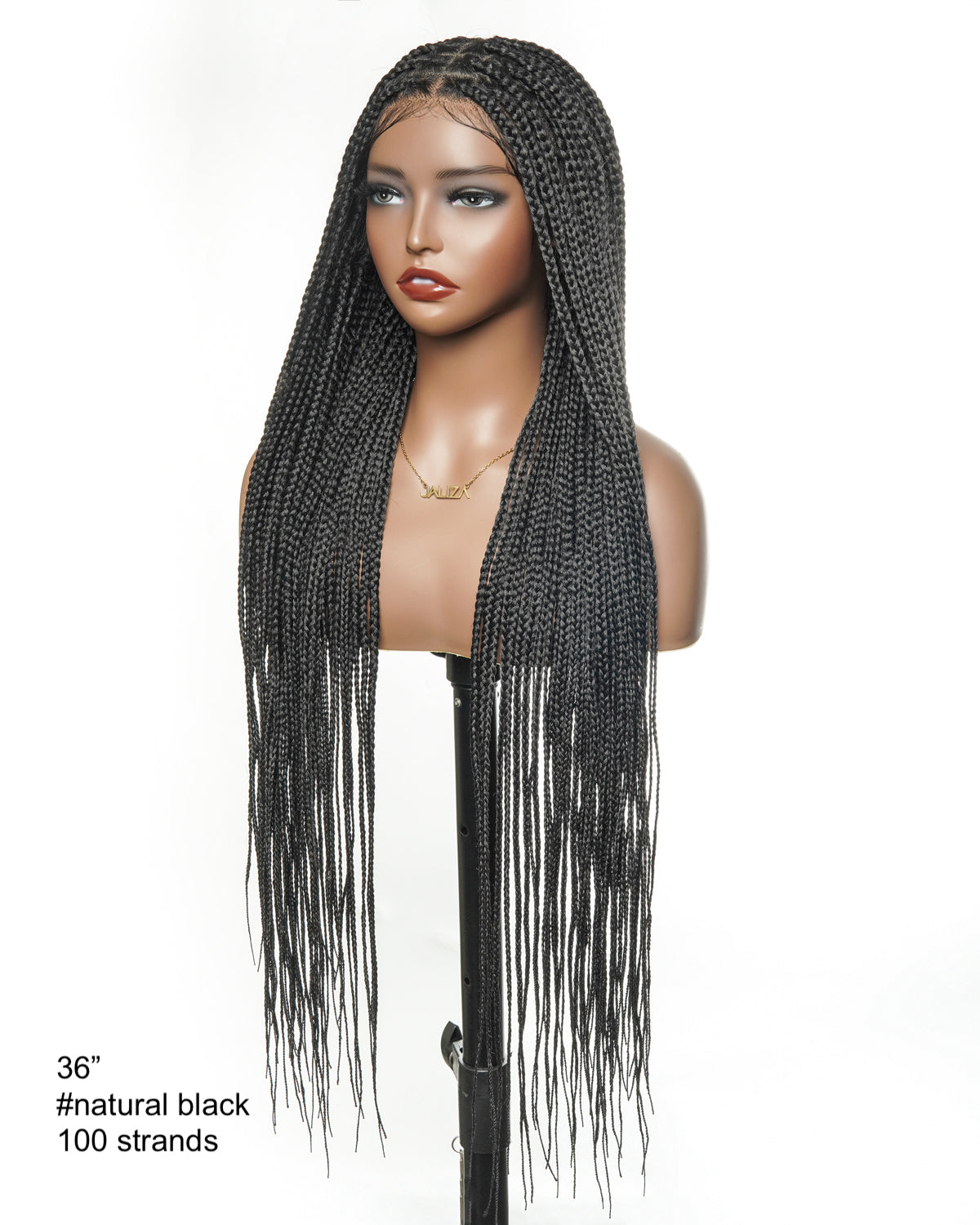 Kora - Pre Bleached Human Hair Lace Lightweight Knotless Swiss HD Lace Box Braided Wig 100 Strands