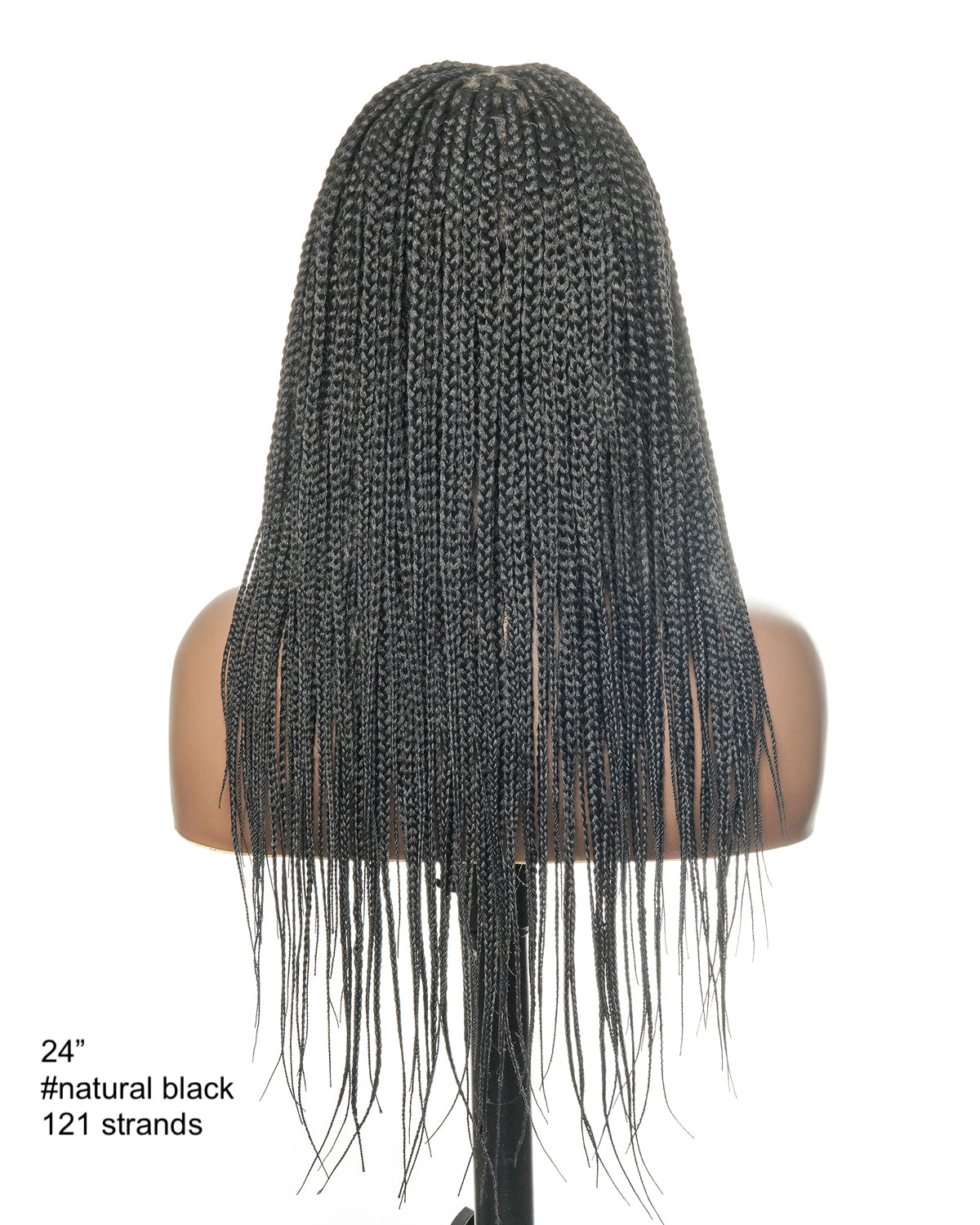 Kora - Pre Bleached Human Hair Lace Lightweight Knotless Swiss HD Lace Box Braided Wig 100 Strands