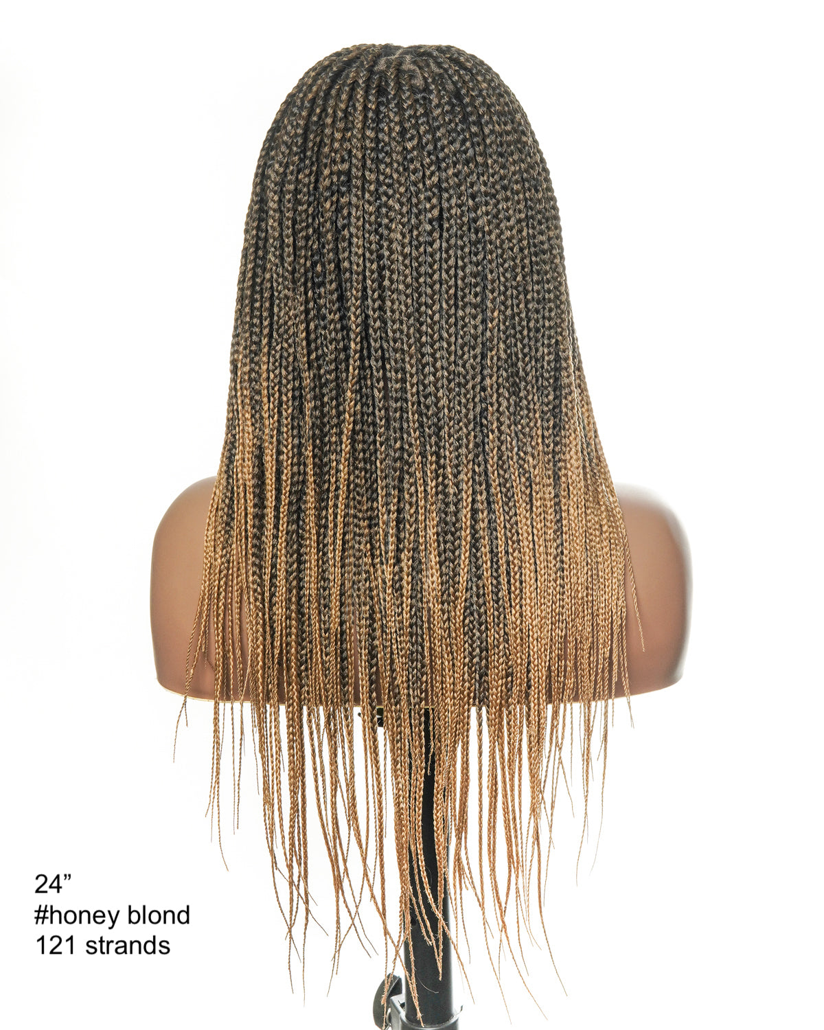 Kora - Pre Bleached Human Hair Lace Lightweight Knotless Swiss HD Lace Box Braided Wig 100 Strands