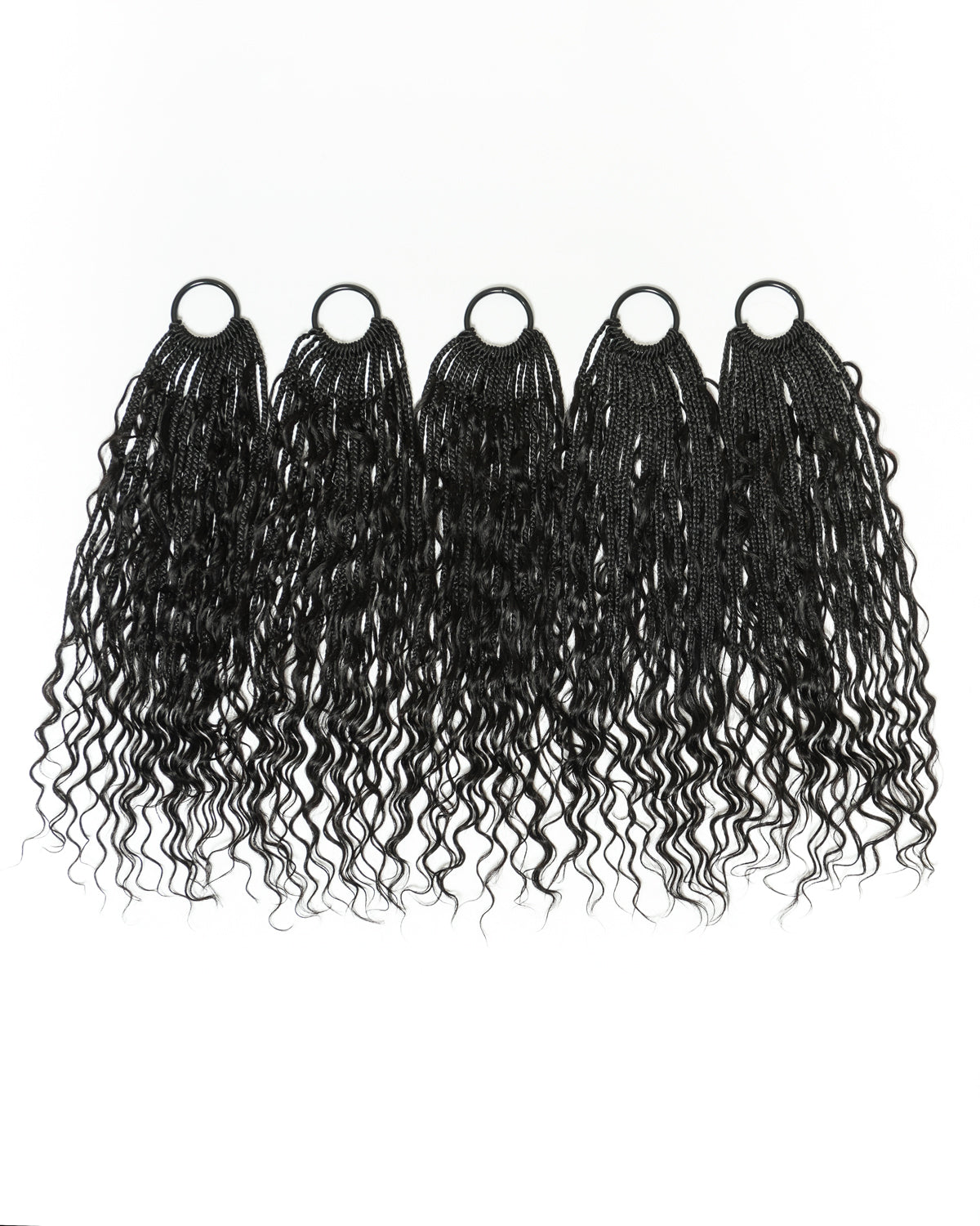 Kiki Crochet Braids - 12"-30" With Human Hair Curls 100 Strands/Pack Deep Wave
