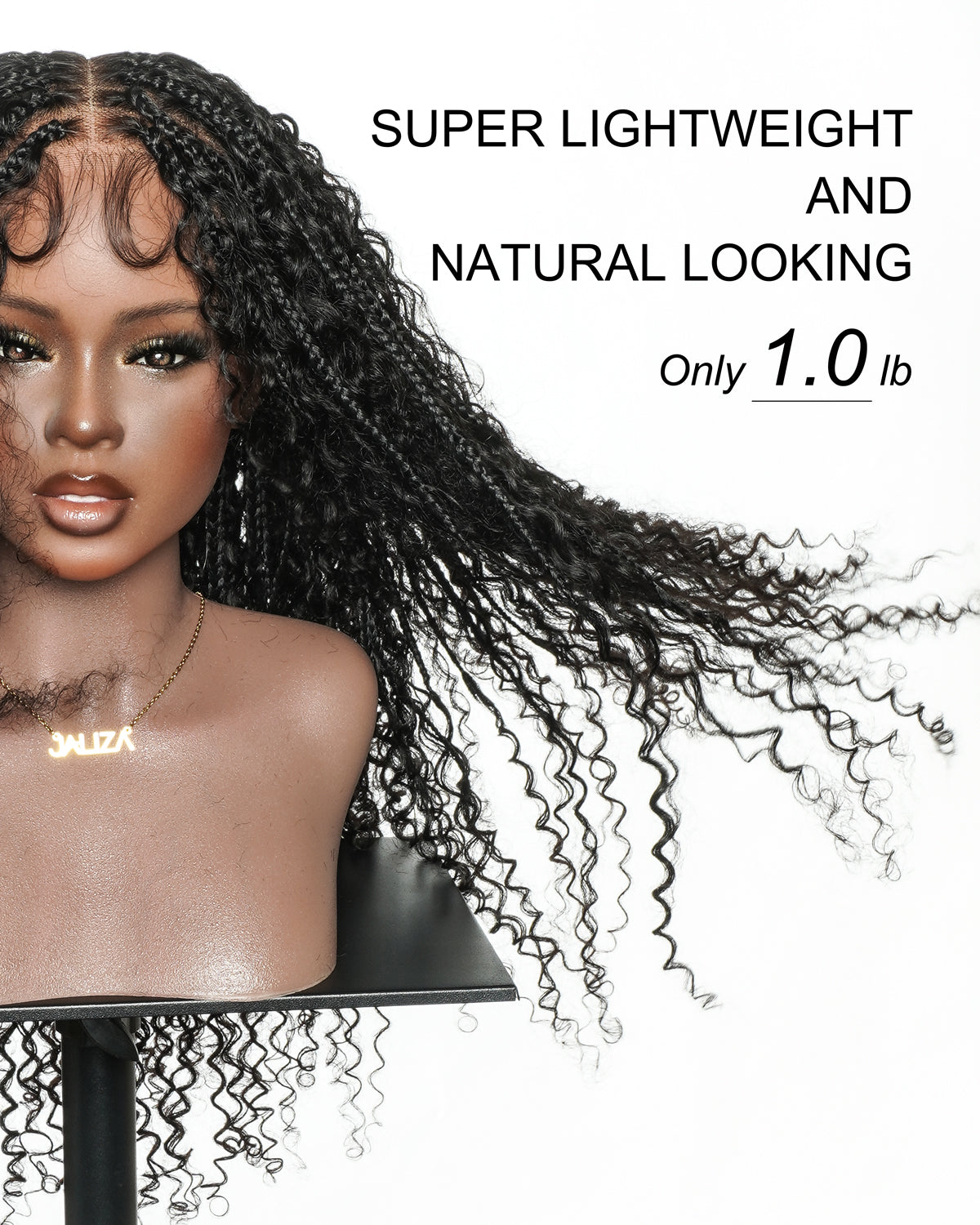 Lulu - Small Head Friendly Glueless Curly Boho Braided Wig (Small Cap Size for Petite Head)