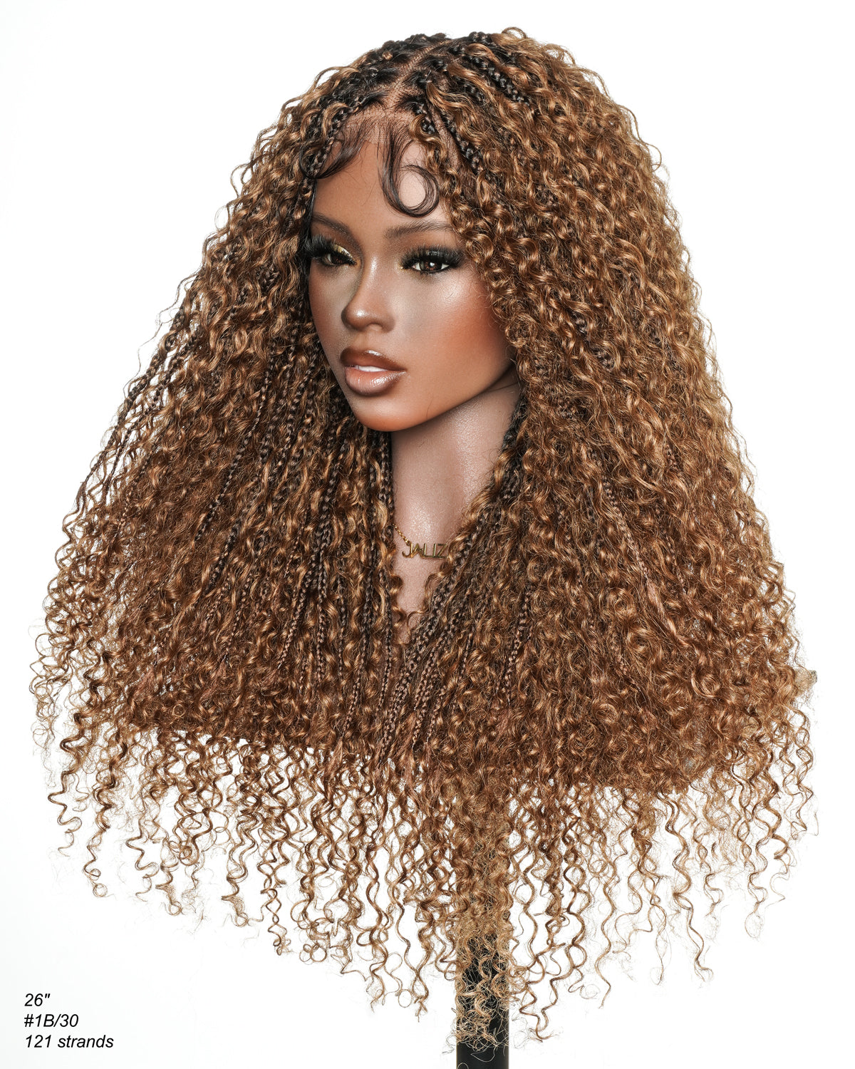 Lulu - Small Head Friendly Glueless Curly Boho Braided Wig (Small Cap Size for Petite Head)