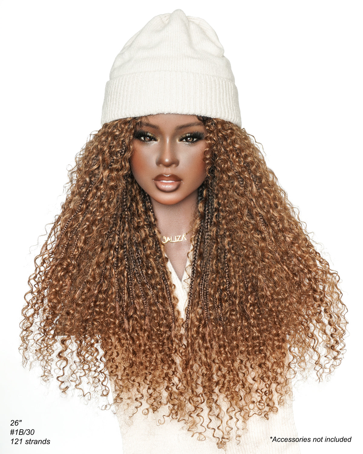 Lulu - Small Head Friendly Glueless Curly Boho Braided Wig (Small Cap Size for Petite Head)