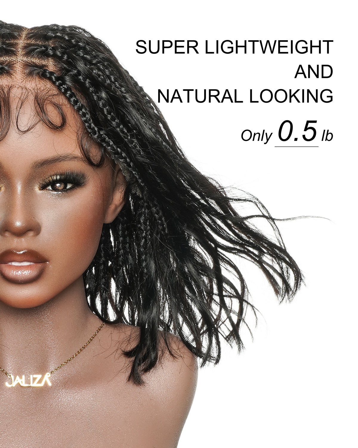Michelle Bob 12"Human Hair Body Wave Pre Bleached Swiss HD Full Lace Boho Box Braids