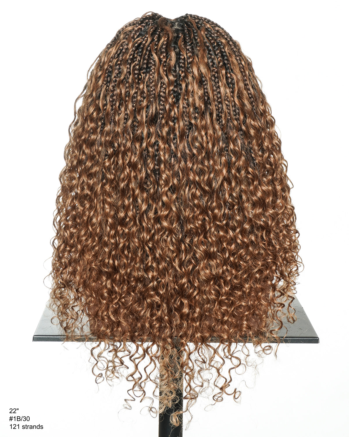 Nami - Drawstring Cap Glueless Water Wave Human Hair Curls Pre Bleached Swiss HD Full Lace Knotless Boho Box Braided Wig