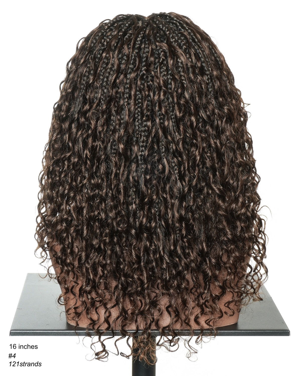 Nami - 100% Human Hair Drawstring Cap Swiss HD Full Lace Water Wave Boho Box Braided Wig Pre Cut & Pre Bleached & Pre Plucked
