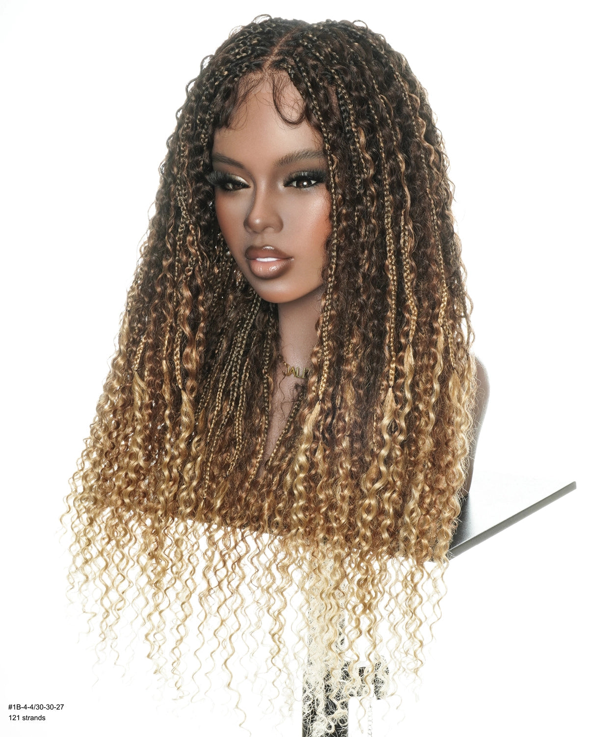 JALIZA 22" Water Wave Ombre (#4/#30/#27) Boho Box Braided Wig