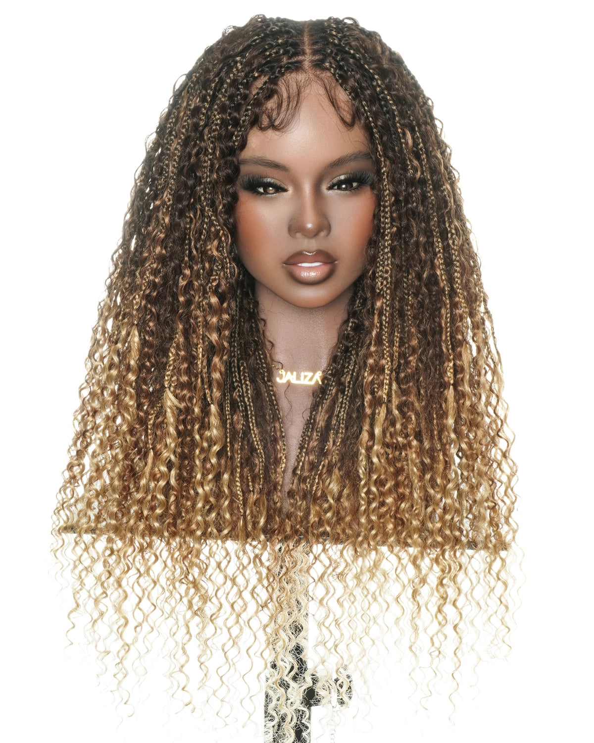 JALIZA 22" Water Wave Ombre (#4/#30/#27) Boho Box Braided Wig