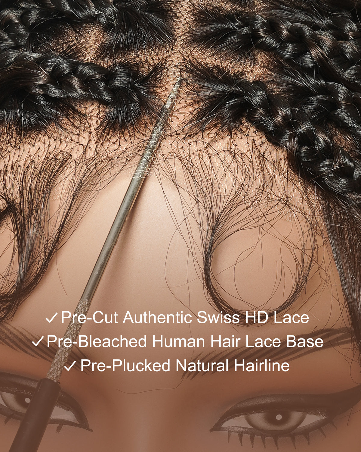 Gloria 12" Bob - JALIZA Slip-On™ Glueless Elastic Lace Water Wave Boho Braided Wig