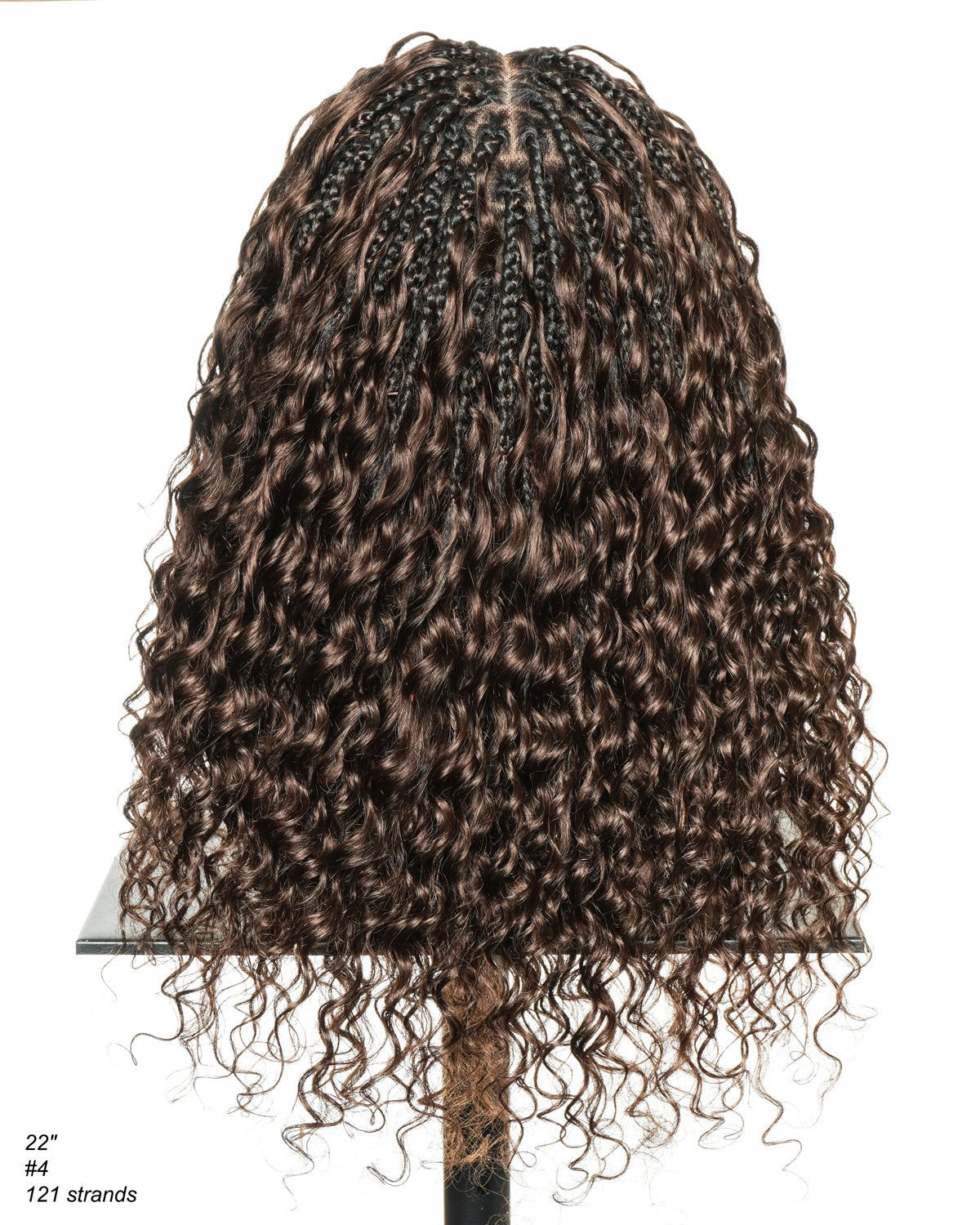 Tiana - Miracle Braids Spanish Curl Pre Bleached Human Hair Boho Swiss HD Full Lace Braided Wig