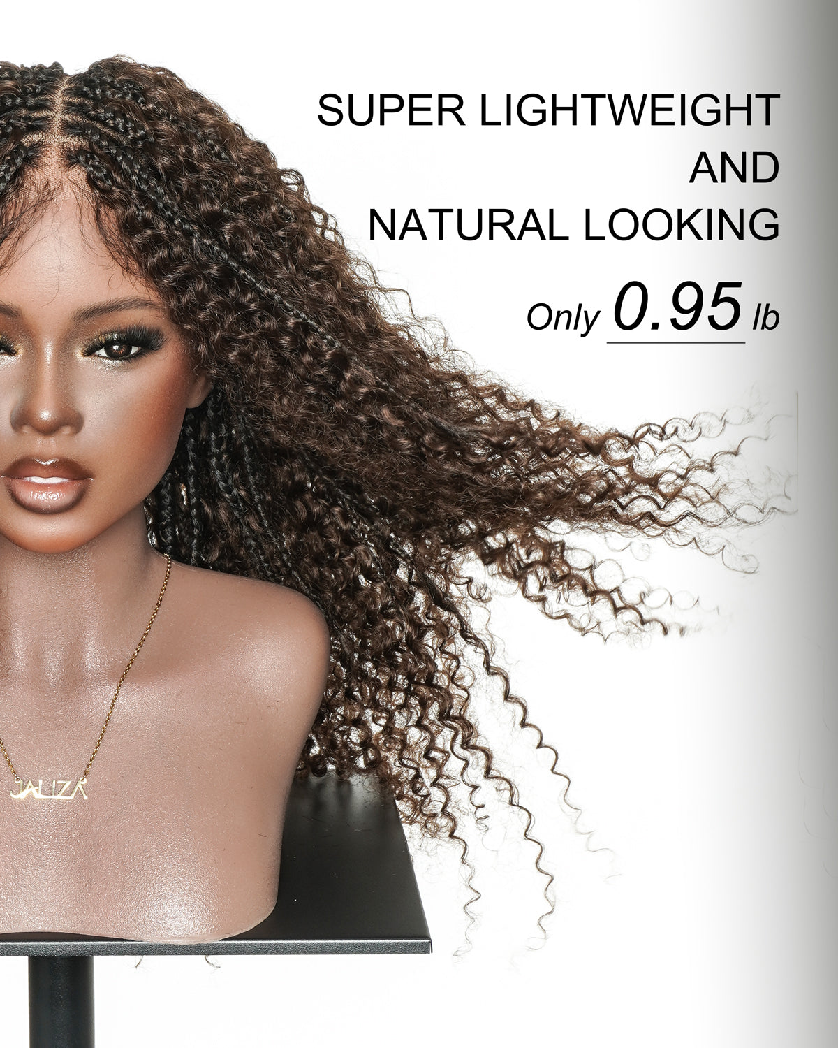 Lulu - Small Head Friendly Glueless Curly Boho Braided Wig (Small Cap Size for Petite Head)