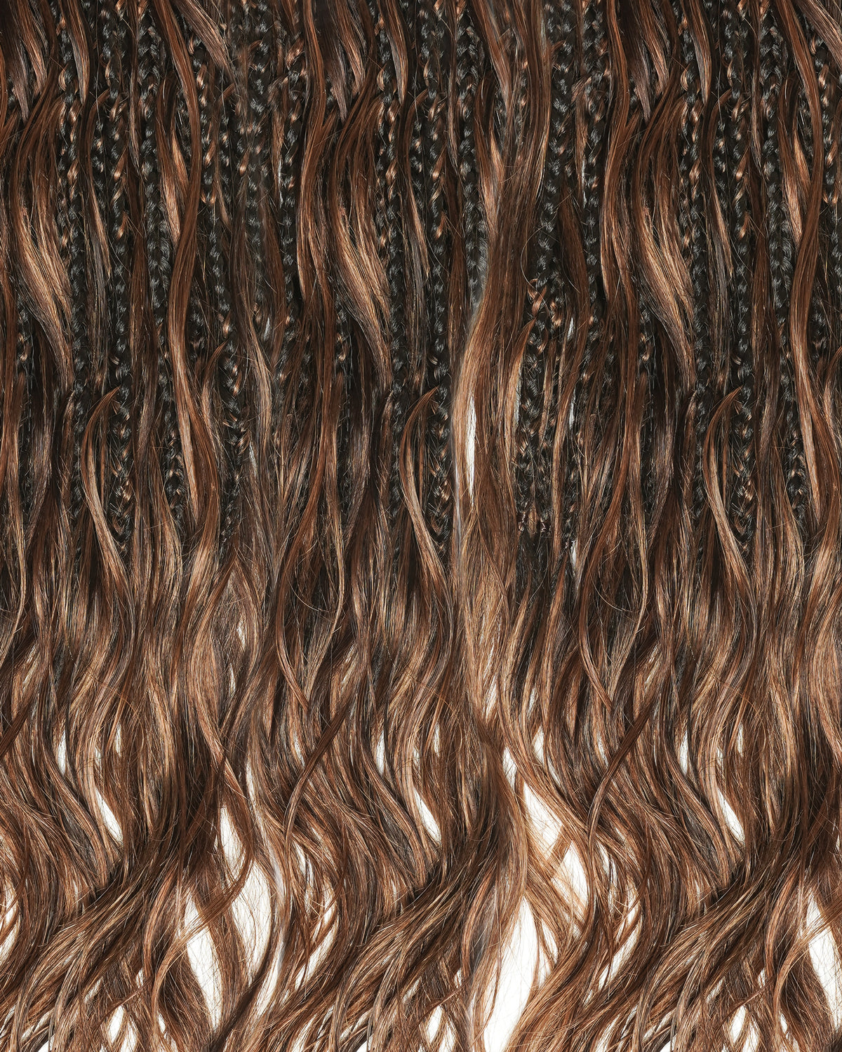 Custom Color Mix 18 Inch Body Wave Human Hair Boho Crochet Braids - Pre Loop
