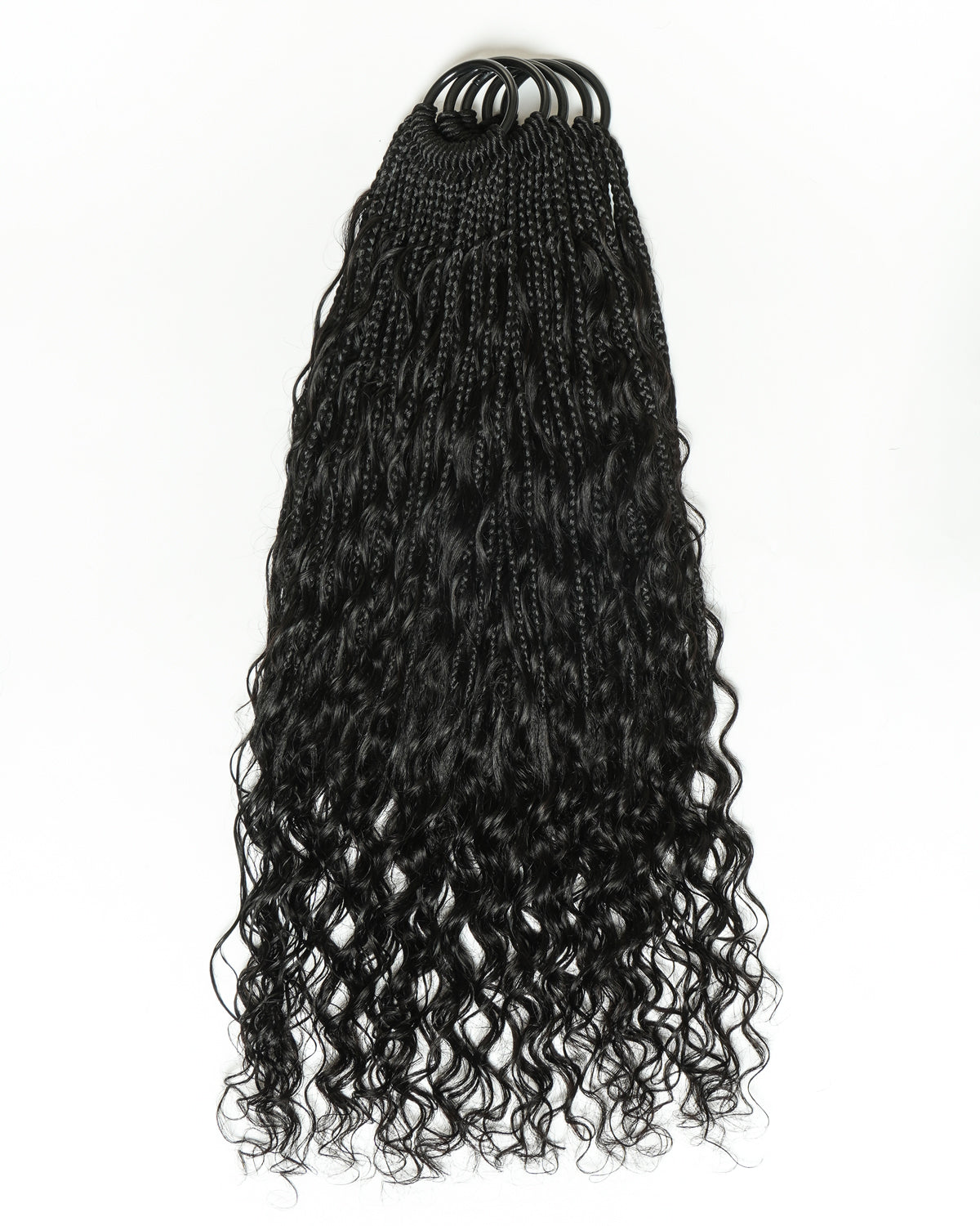 Kiki Crochet Braids - 12"-30" With Human Hair Curls 100 Strands/Pack Deep Wave