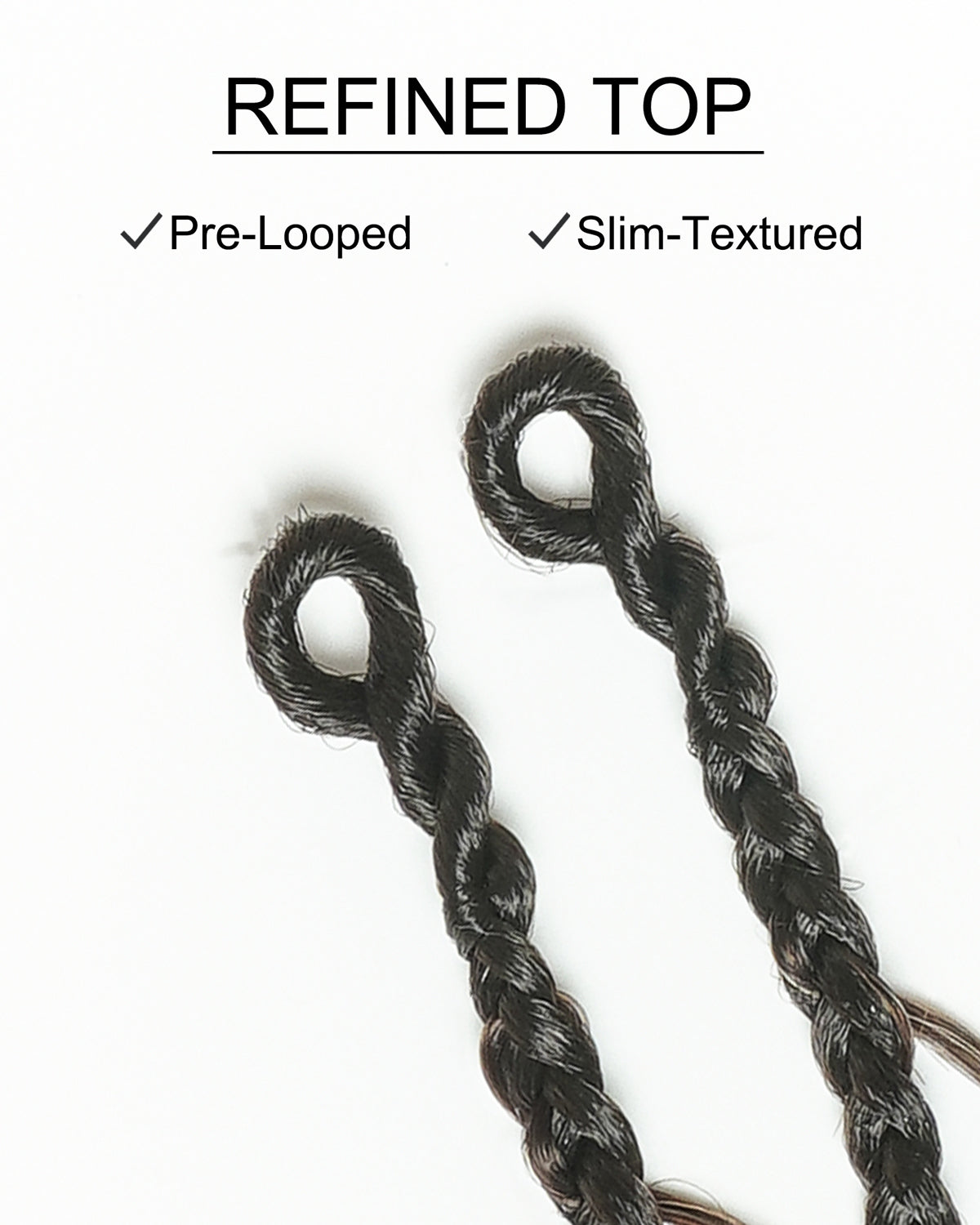 Small Pack 20 Strands Crochet Boho Braids - 12"-24" Loose Body Wave Human Hair Boho Curls ($20 Off as Add-On)