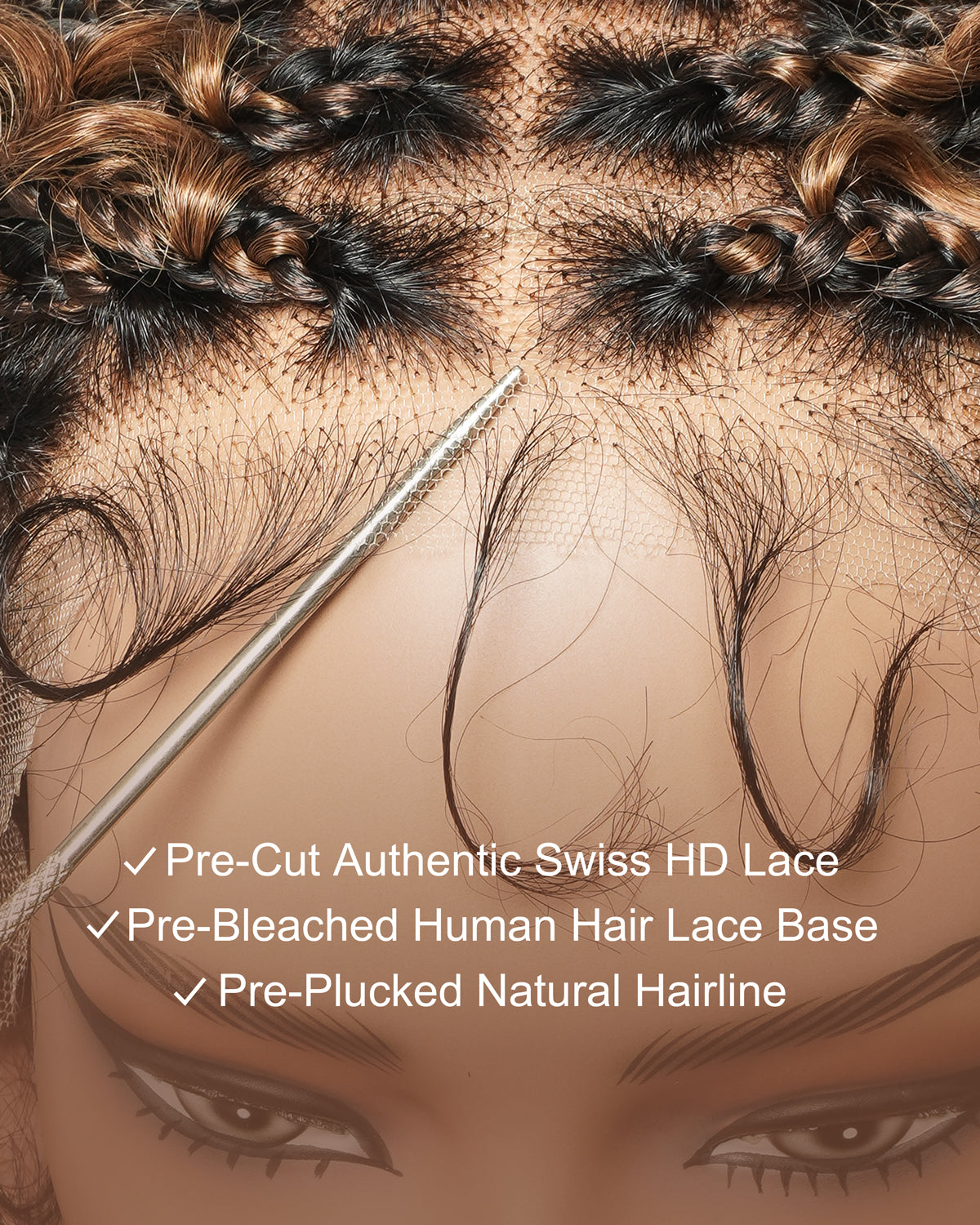 Nami 12" - JALIZA Slip-On™ Glueless Water Wave Pre Bleached HD Full Lace Braided Wig
