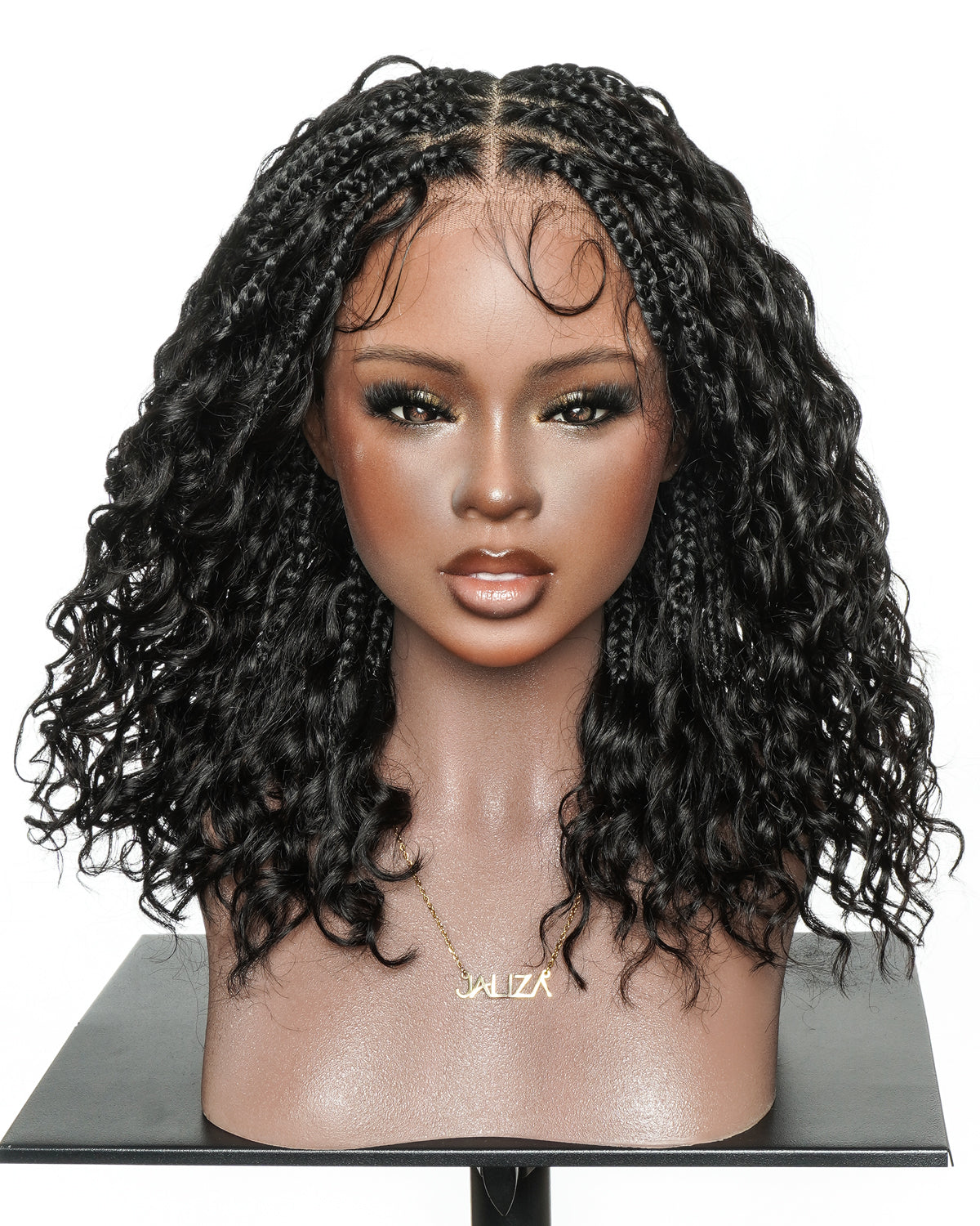 14" Swiss HD Full Lace Boho Box Braided Wig With Drawstring Cap