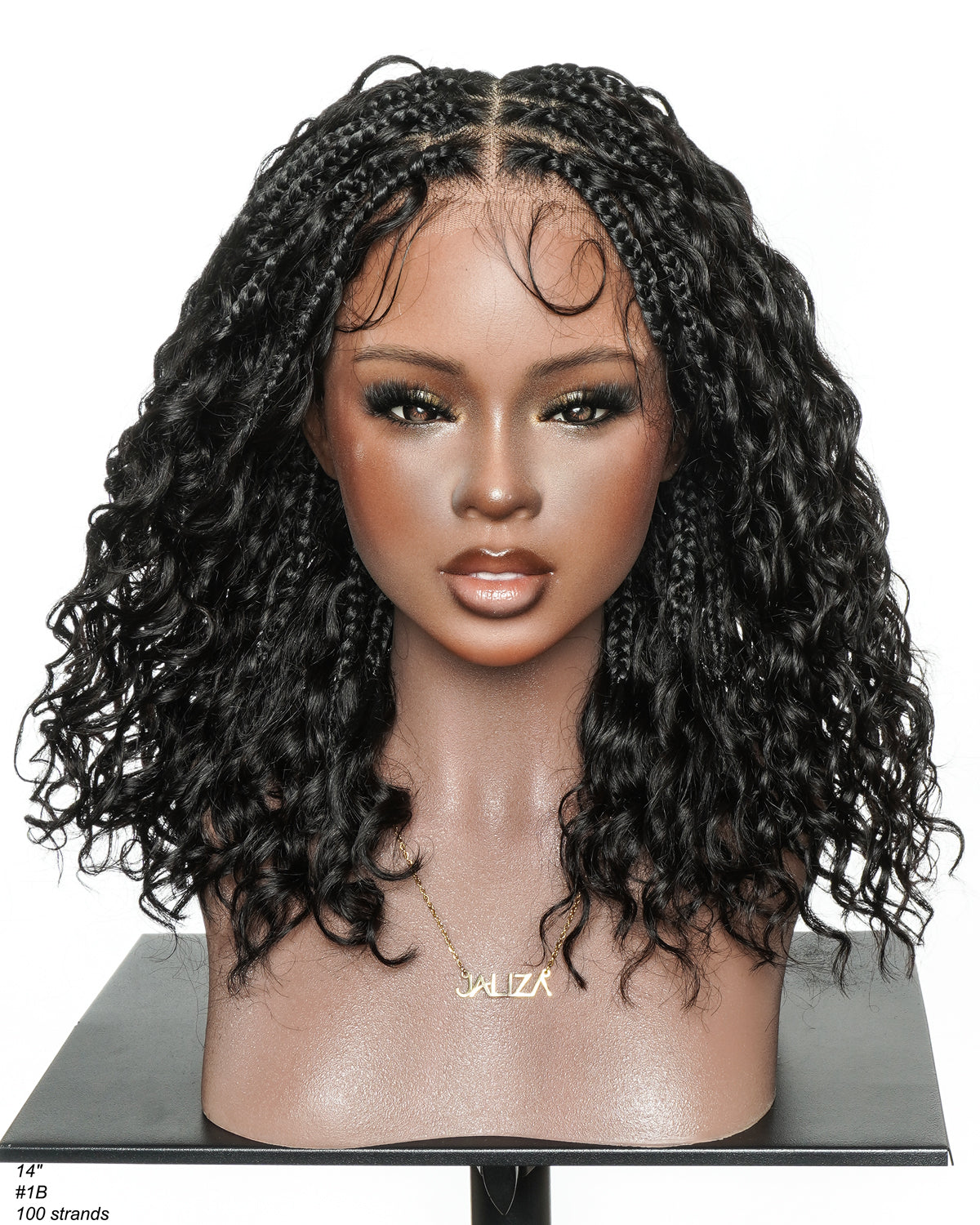 14" Swiss HD Full Lace Boho Box Braided Wig With Drawstring Cap