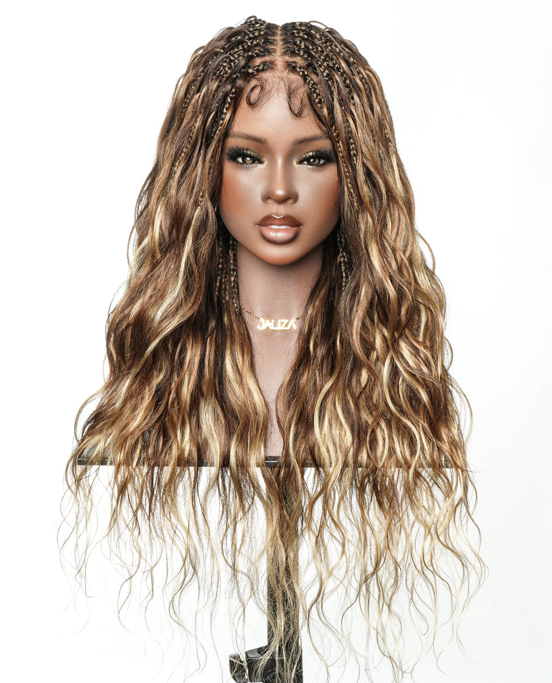 Faithfully Asia Design - 26" Balayage Color 4-30-27 Glueless Body Wave Bora Bora Boho Box Braided Wig