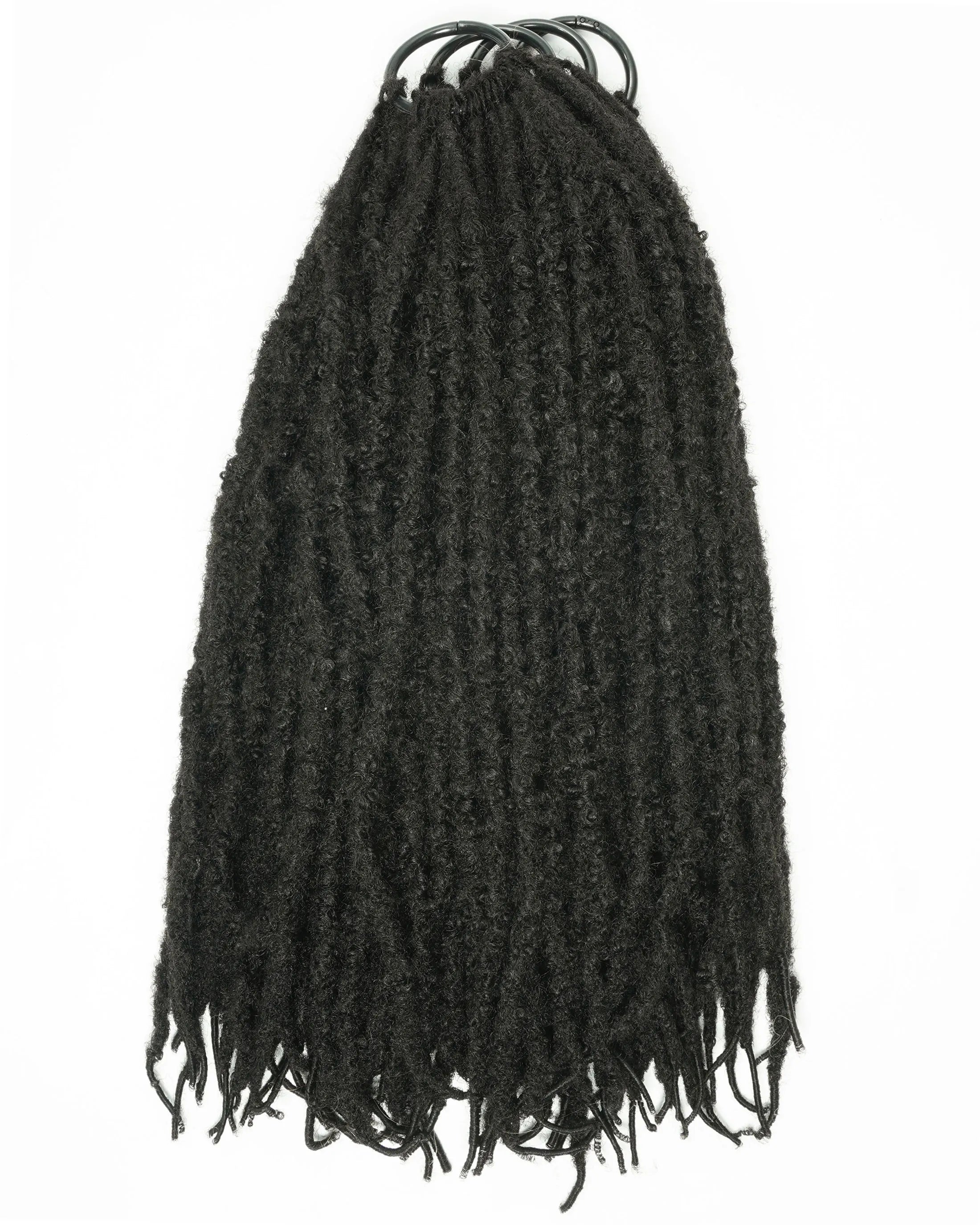 18" Crochet Faux Loc With Human Hair Top 80 Strands (Full Head)