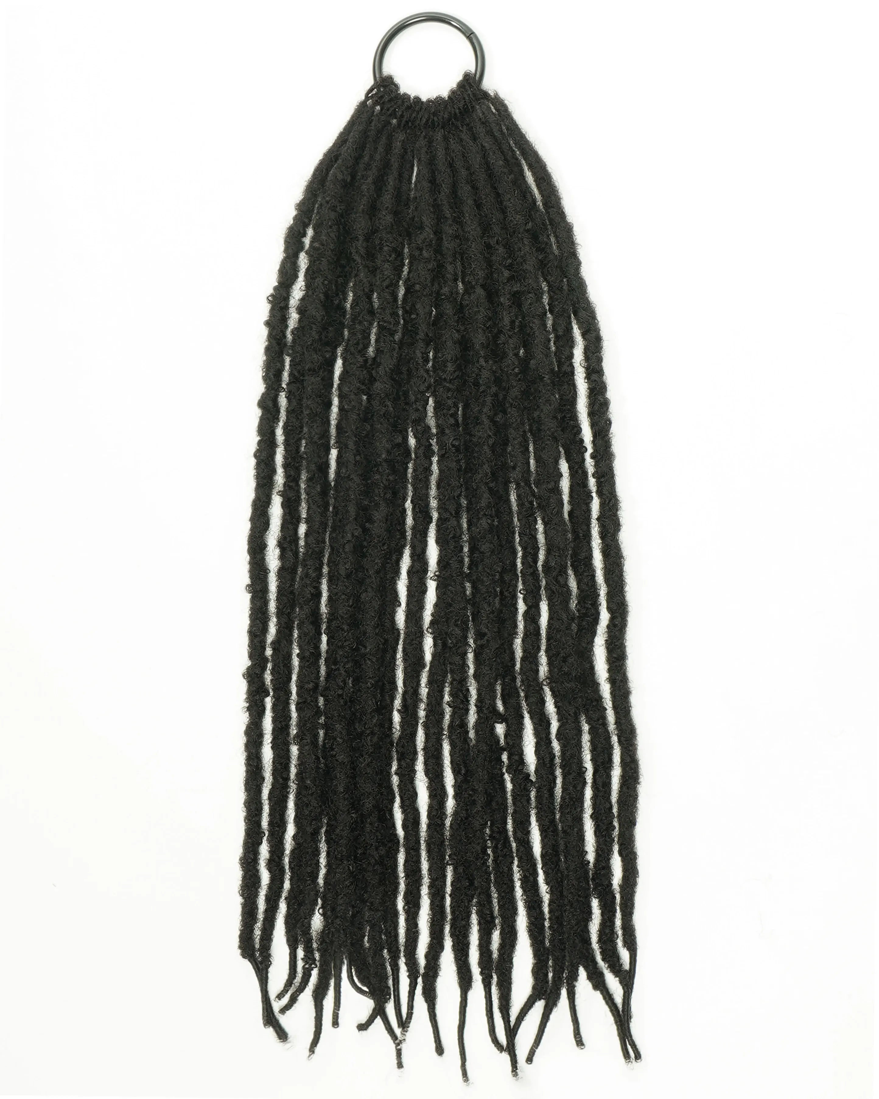 18" Crochet Faux Loc With Human Hair Top 80 Strands (Full Head)