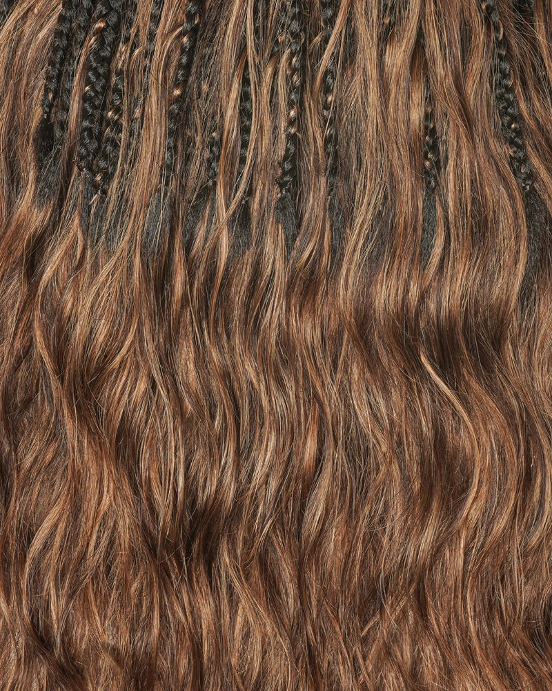 18" Ghost Loop™ Crochet Boho Braids With Body Wave Human Hair Curls