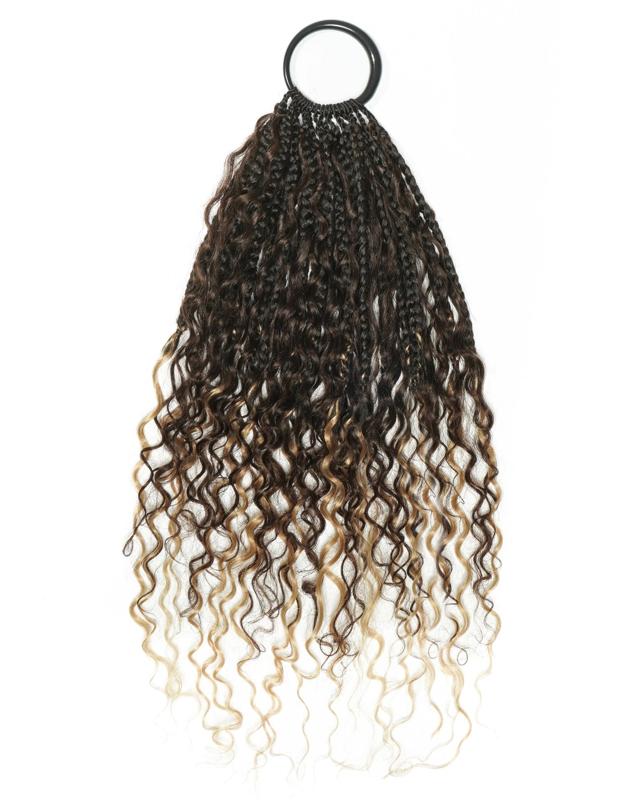 Ghost Loop™ Crochet Boho Braids With Water Wave Human Hair Curls