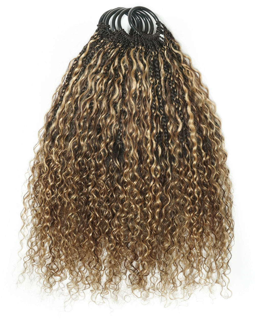 Ghost Loop™ Crochet Boho Braids With Water Wave Human Hair Curls