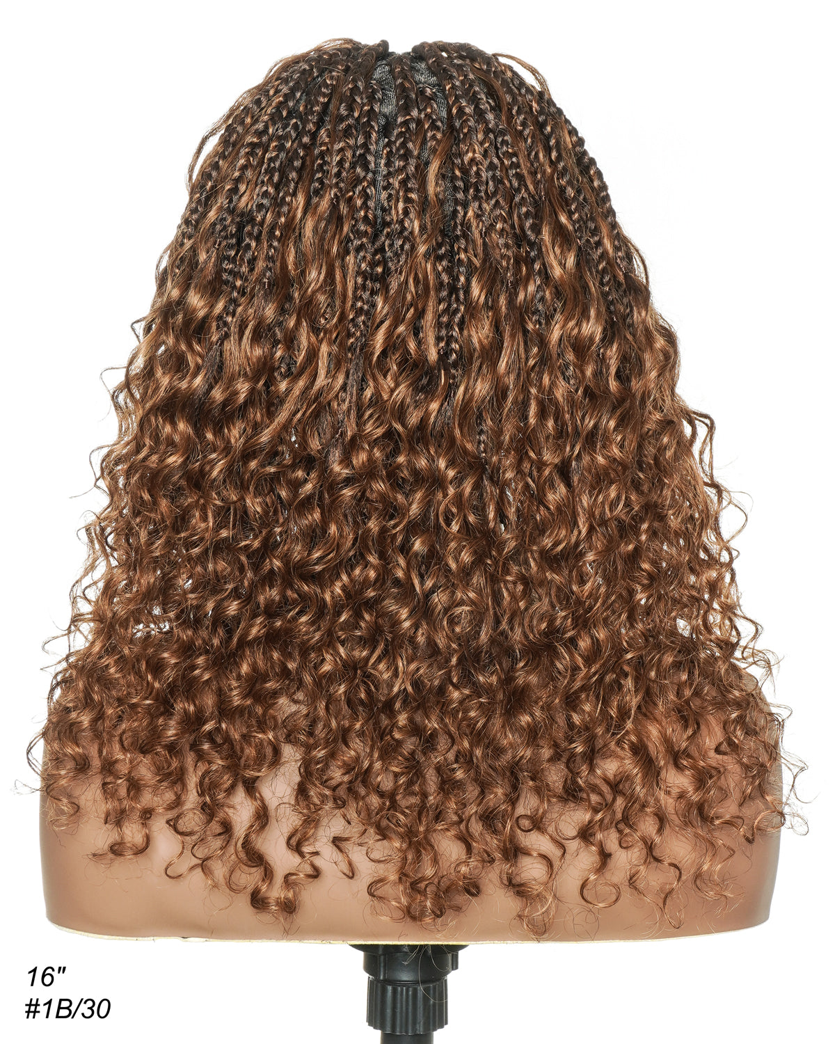 Human Hair Braided Wig Glueless 16" Pre Cut HD Full Elastic Lace Lightweight Ready-To-Go Boho Box Braided Wig
