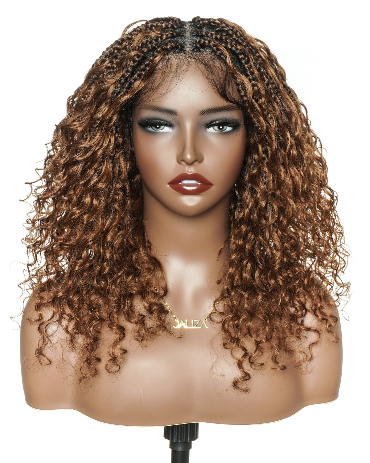 Human Hair Braided Wig Glueless 16" Pre Cut HD Full Elastic Lace Lightweight Ready-To-Go Boho Box Braided Wig