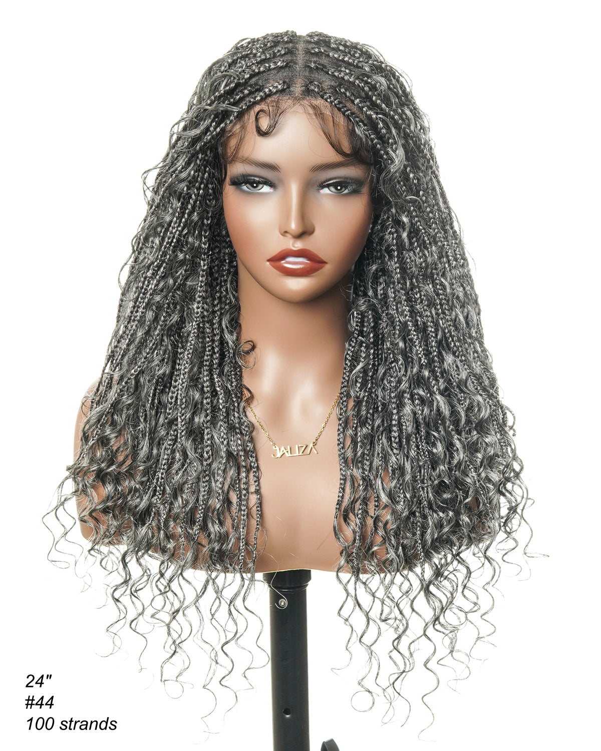 Coco - Glueless Salt & Pepper Boho Box Braided Wig